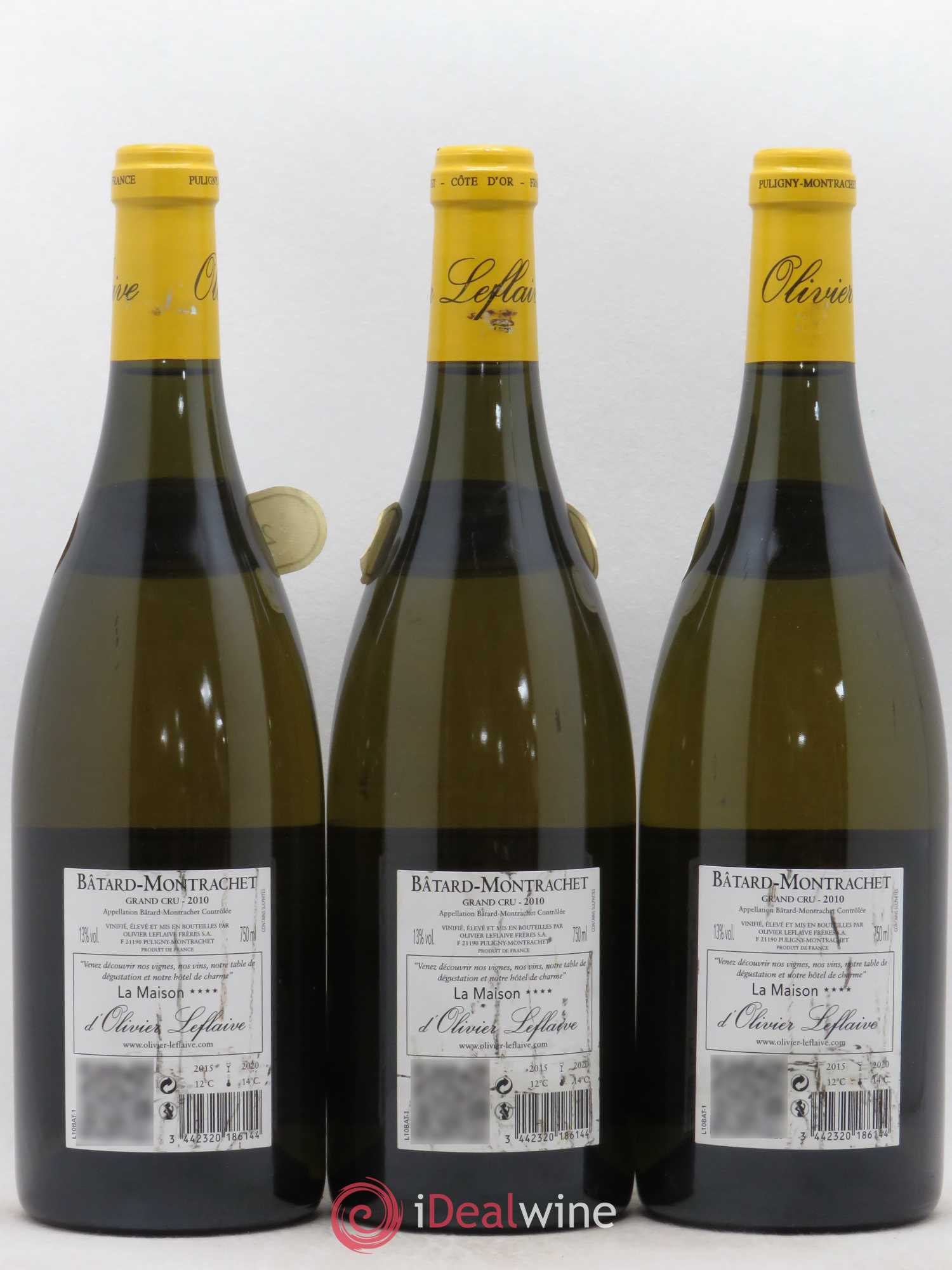 Bâtard-Montrachet Grand Cru Olivier Leflaive 2010 - Lot de 3 bouteilles - 1
