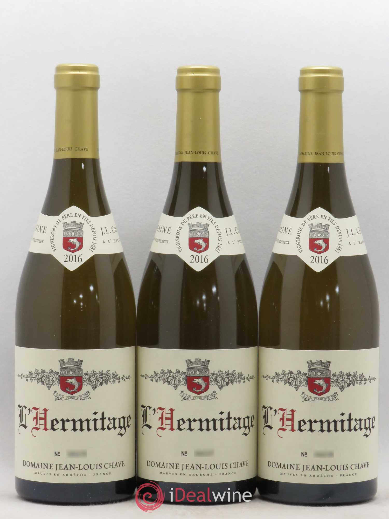 Hermitage Jean-Louis Chave 2016 - Lot de 3 bouteilles - 0