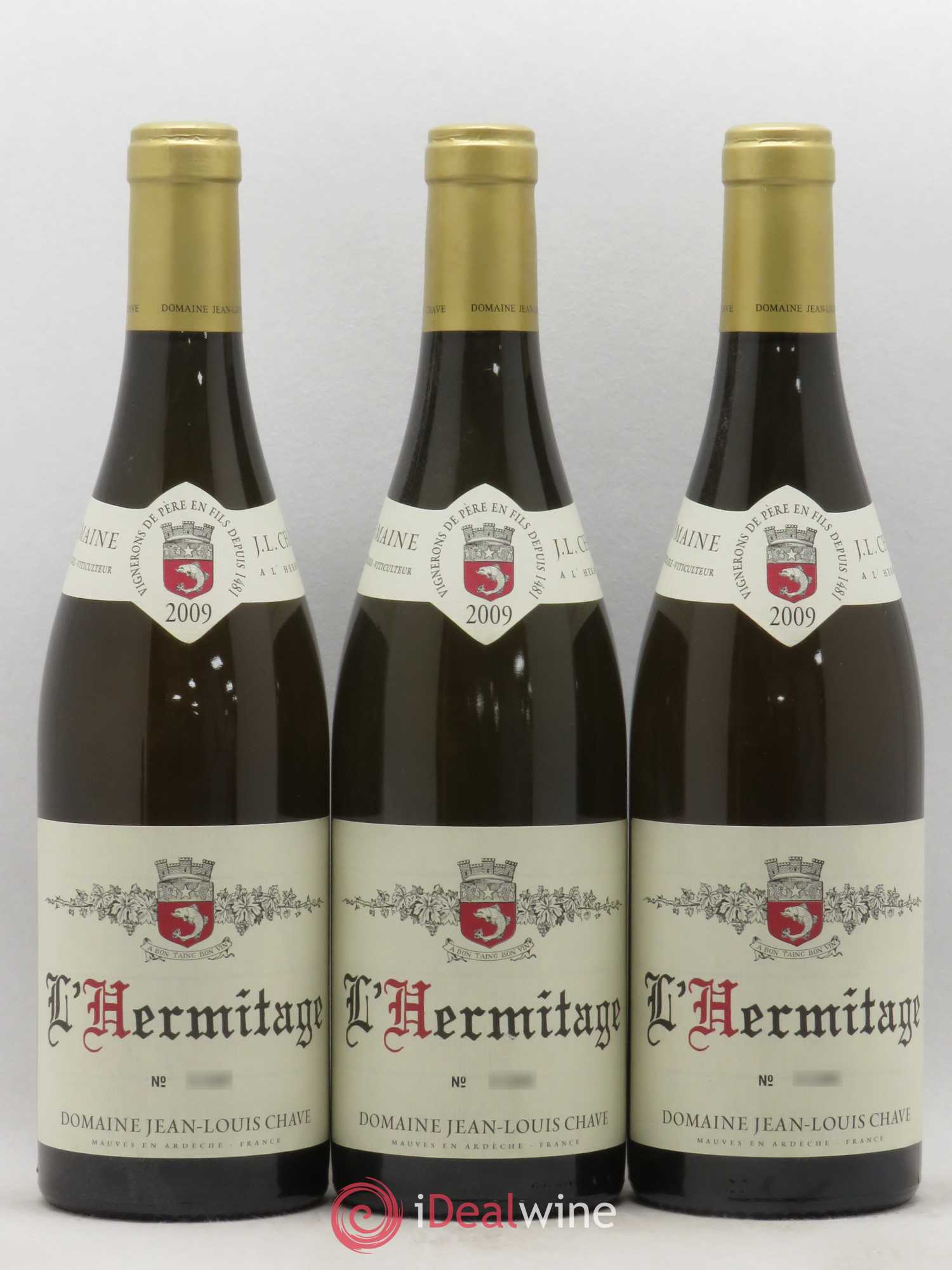 Hermitage Jean-Louis Chave 2009 - Lot de 3 bouteilles - 0