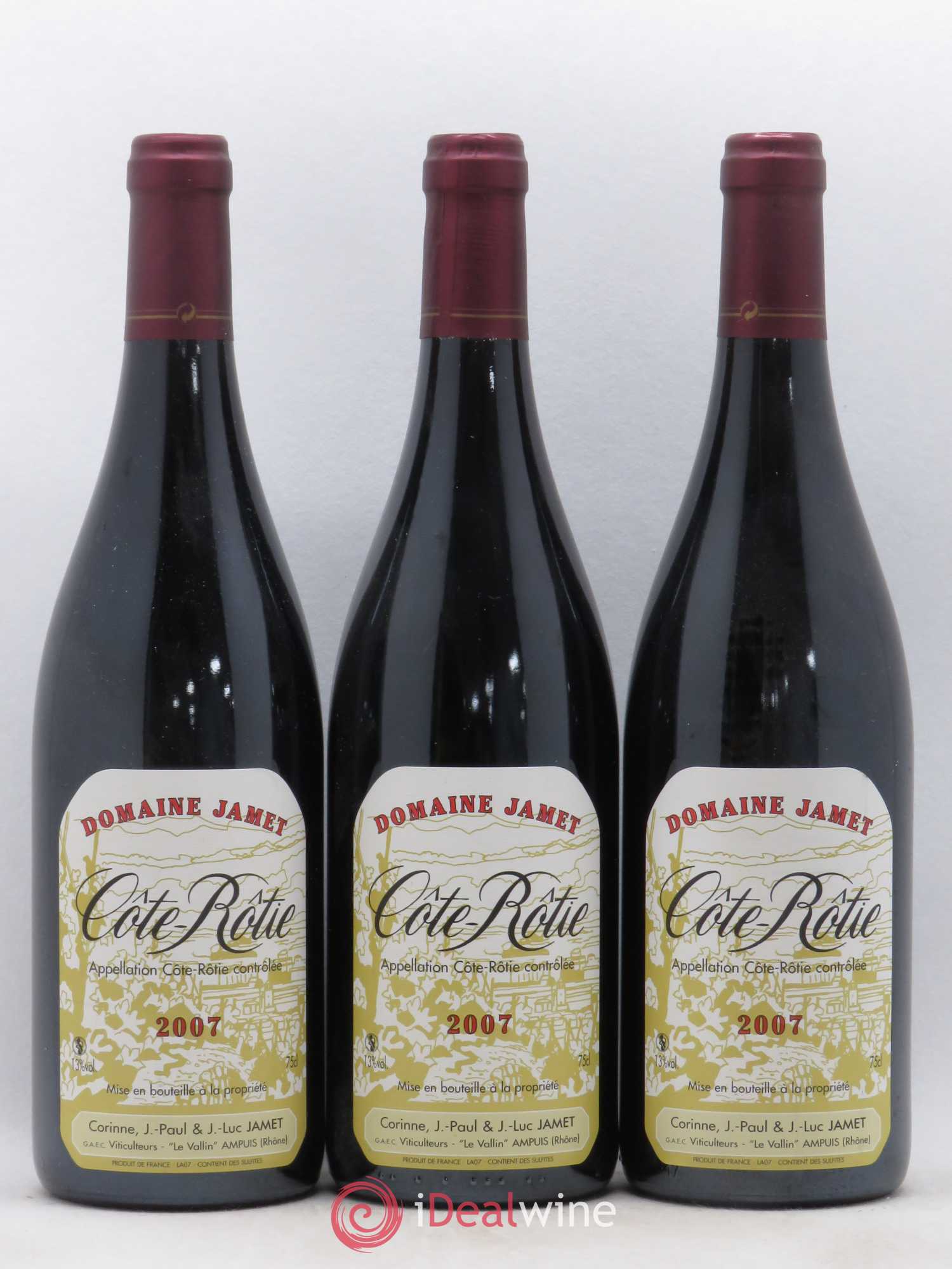 Côte-Rôtie Jamet (Domaine) 2007 - Lot de 3 bouteilles - 0