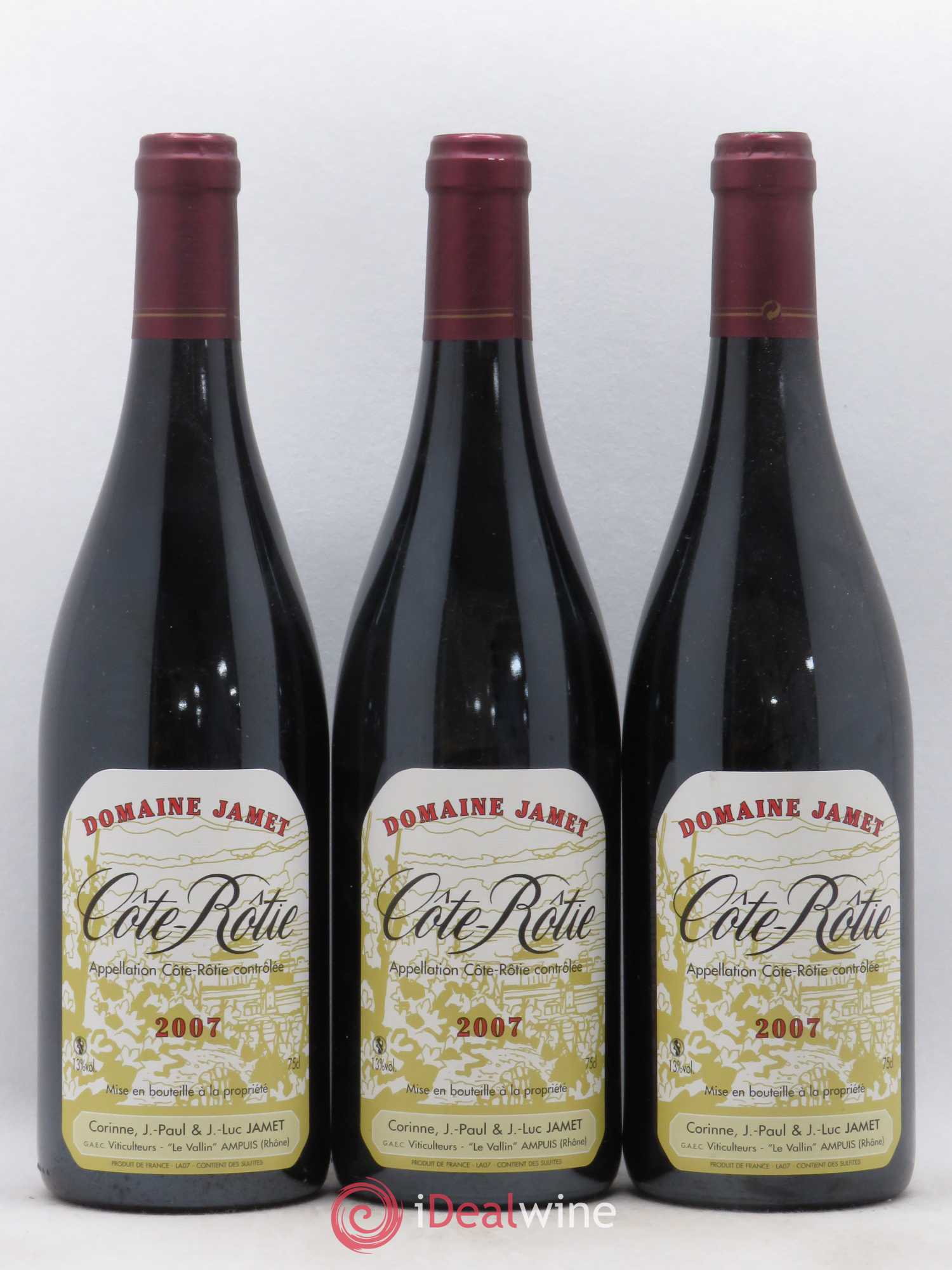 Côte-Rôtie Jamet (Domaine) 2007 - Lot de 3 bouteilles - 0