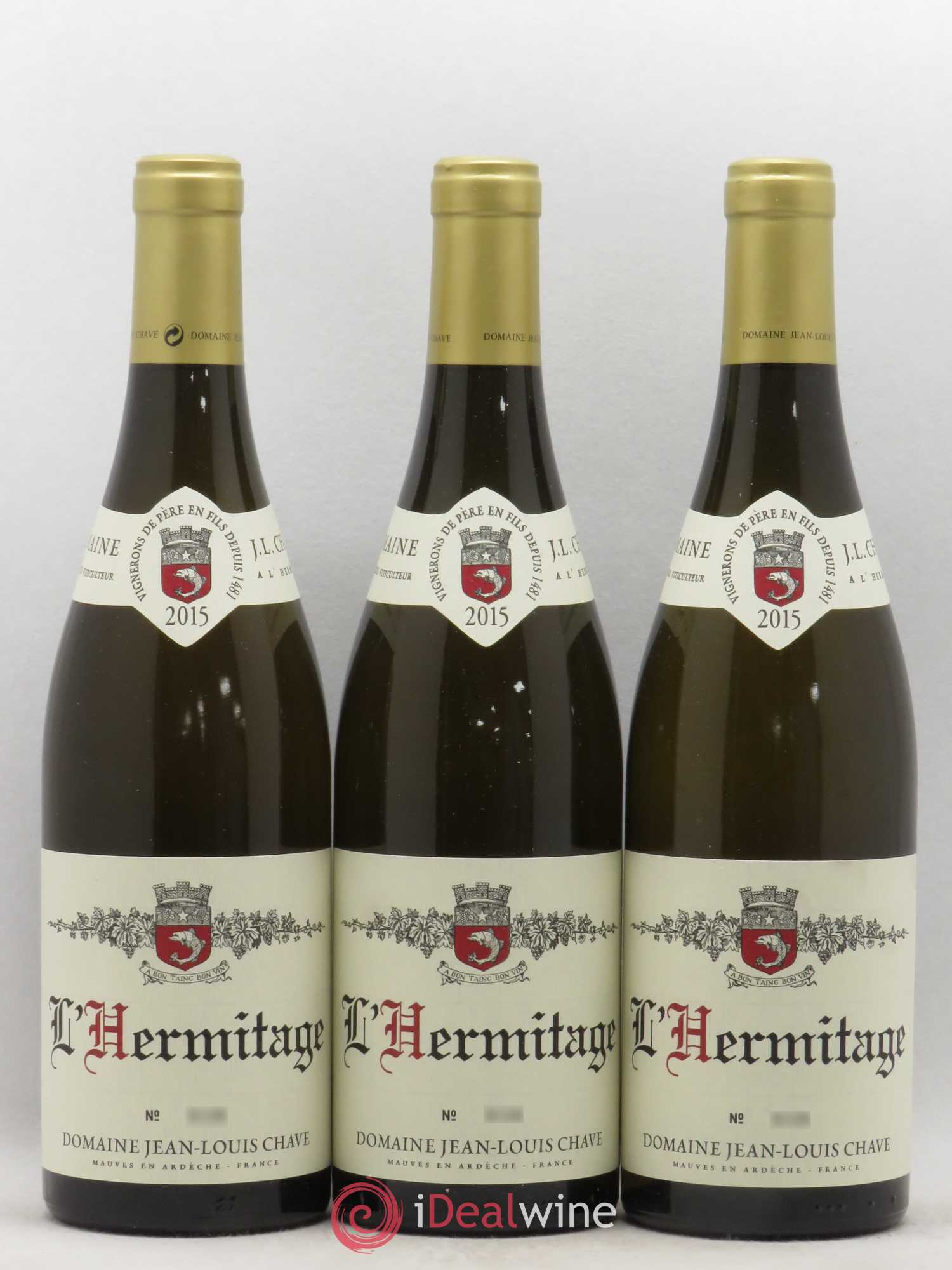 Hermitage Jean-Louis Chave 2015 - Lot de 3 bouteilles - 0