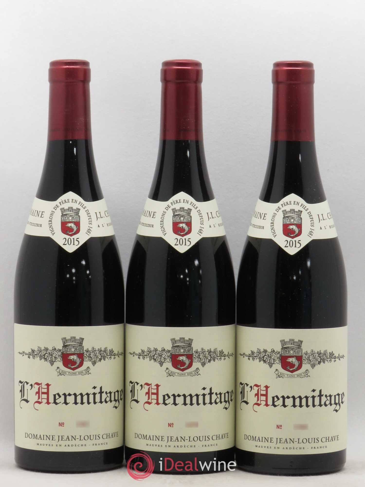 Hermitage Jean-Louis Chave 2015 - Lot de 3 bouteilles - 0