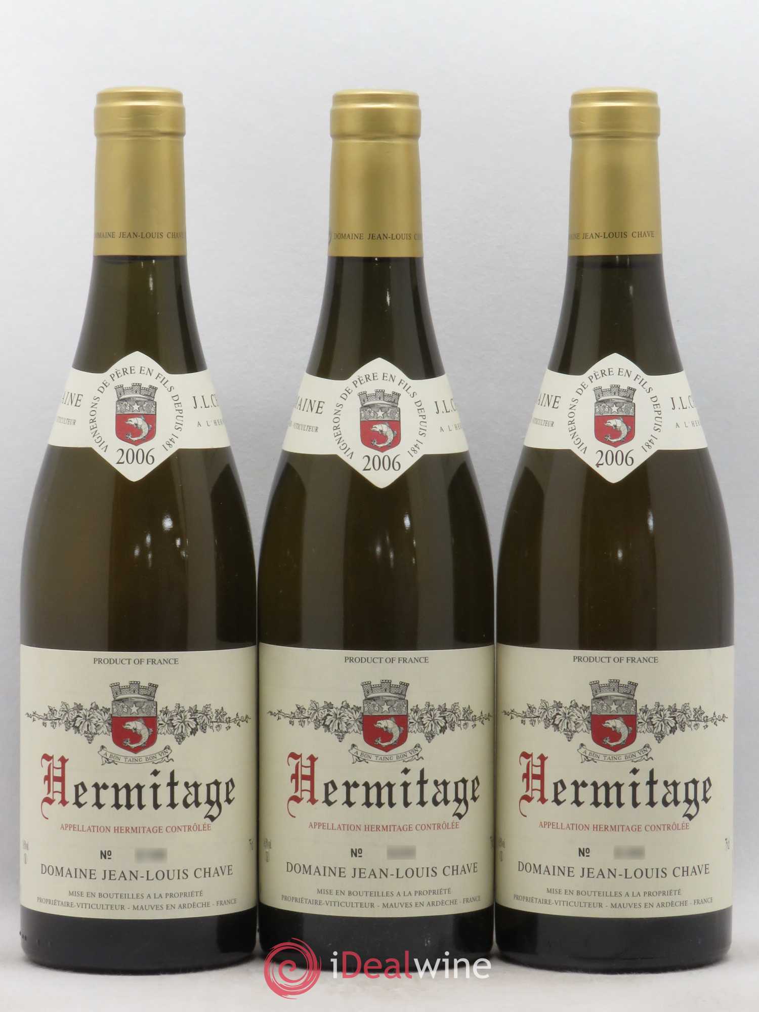 Hermitage Jean-Louis Chave 2006 - Lot de 3 bouteilles - 0