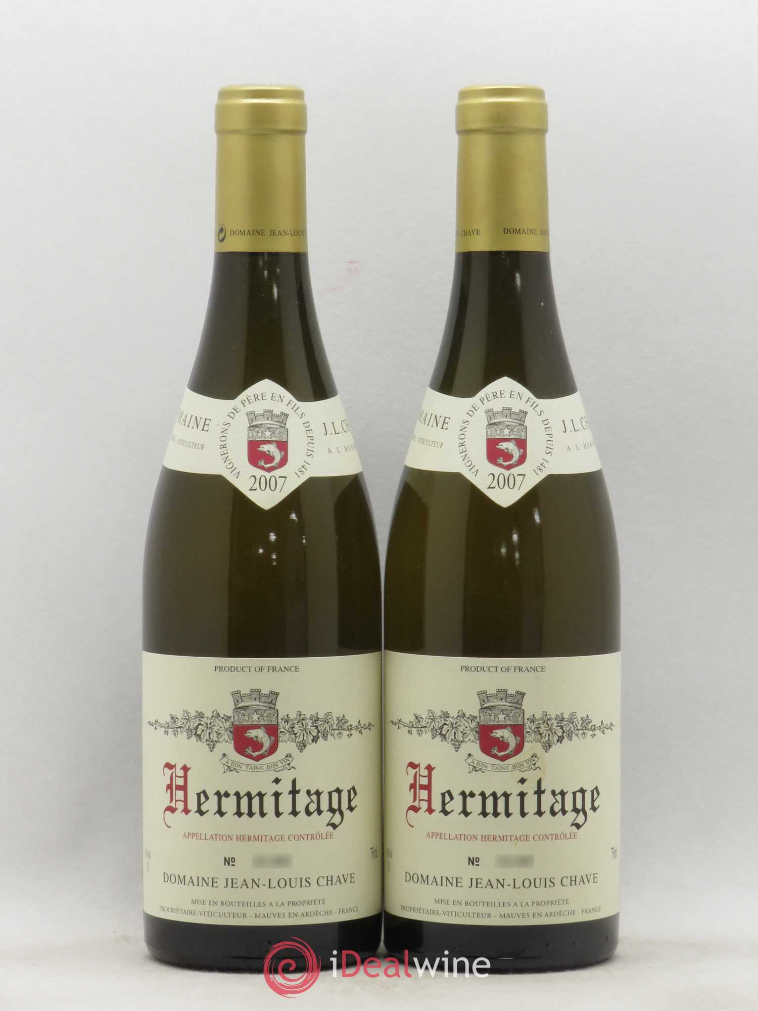 Hermitage Jean-Louis Chave 2007 - Lot de 2 bouteilles - 0