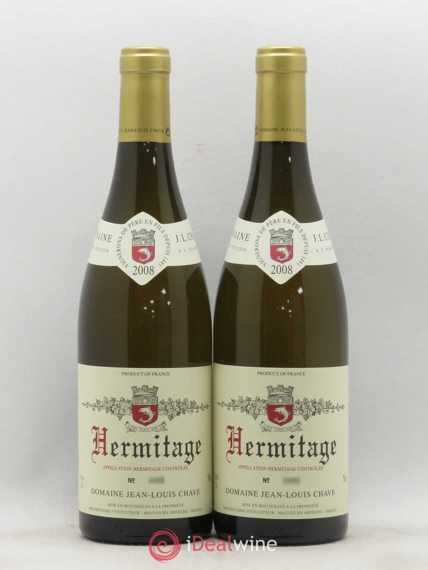 Hermitage Jean-Louis Chave 2008 - Lot de 2 bouteilles - 0