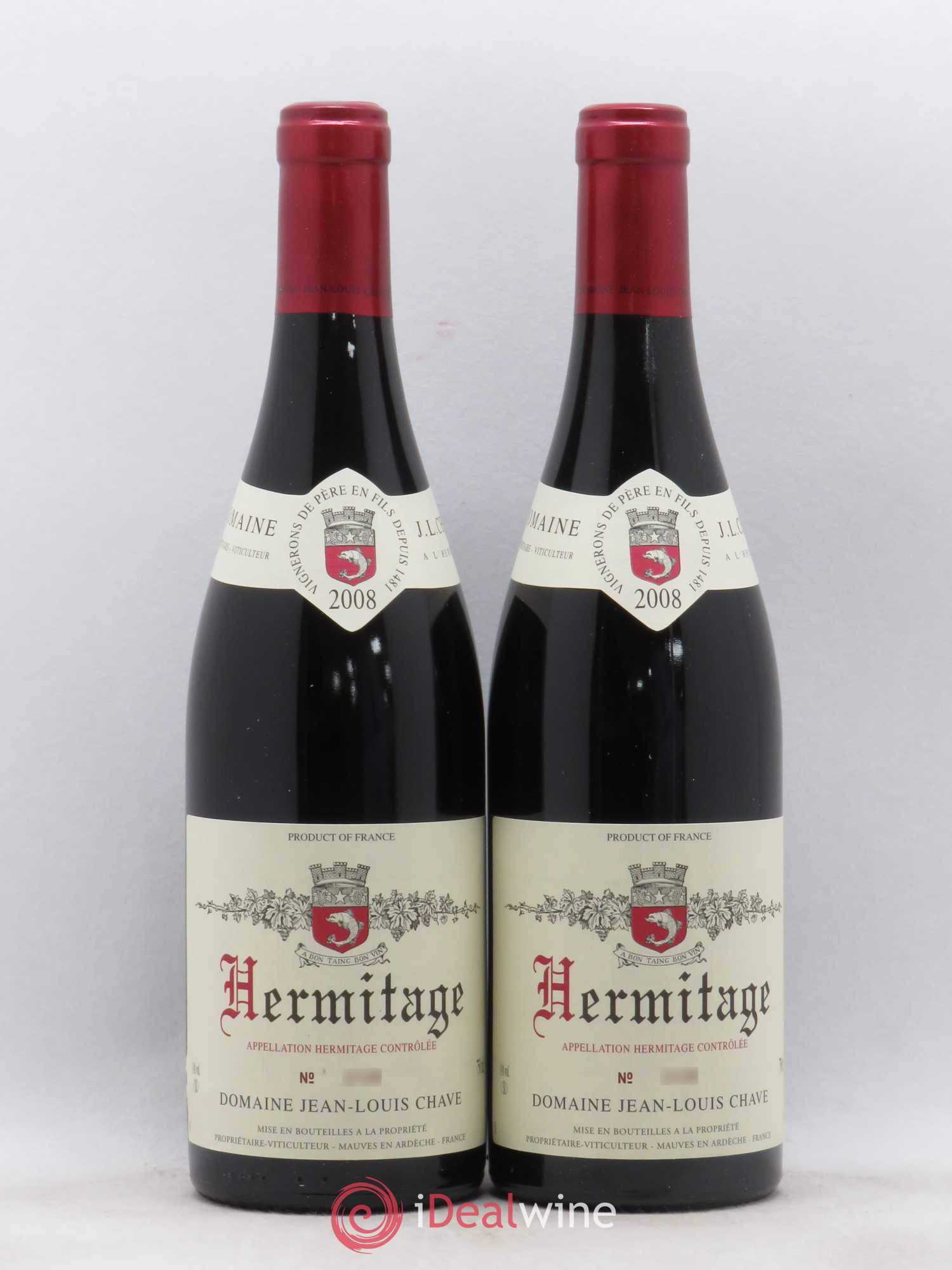 Hermitage Jean-Louis Chave 2008 - Lot de 2 bouteilles - 0
