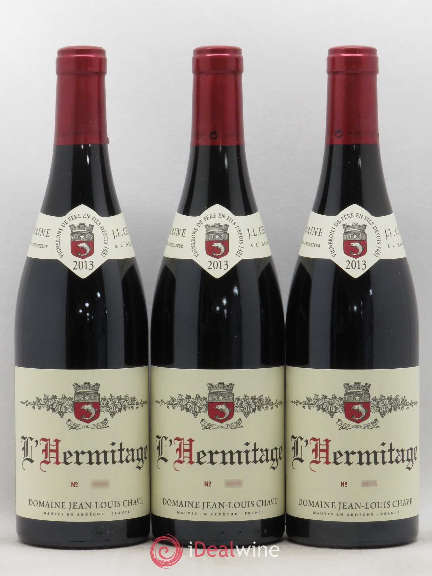 Hermitage Jean-Louis Chave 2013 - Lot de 3 bouteilles - 0
