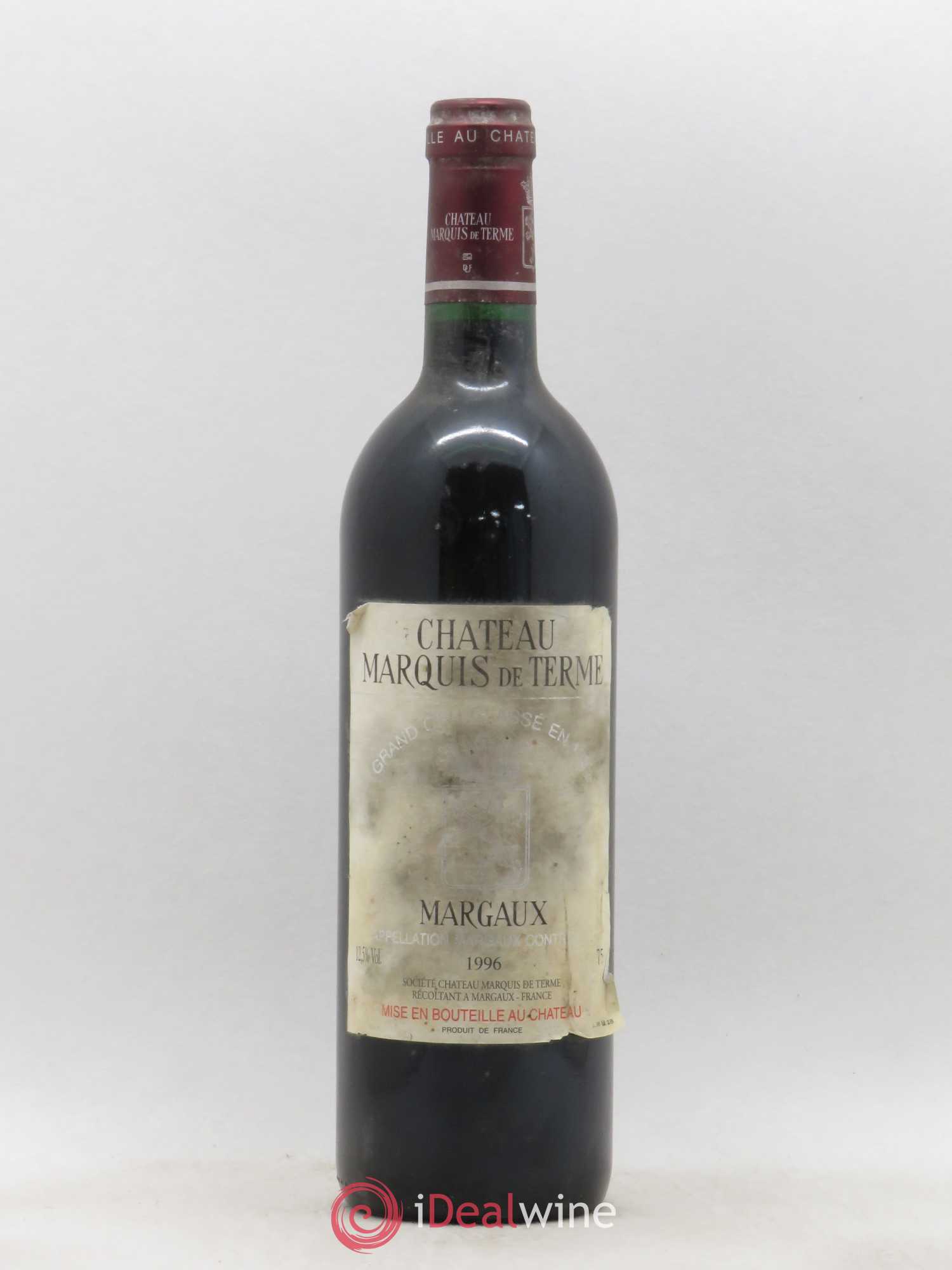 Château Marquis de Terme 4ème Grand Cru Classé 1996 - Lot de 1 bouteille - 0