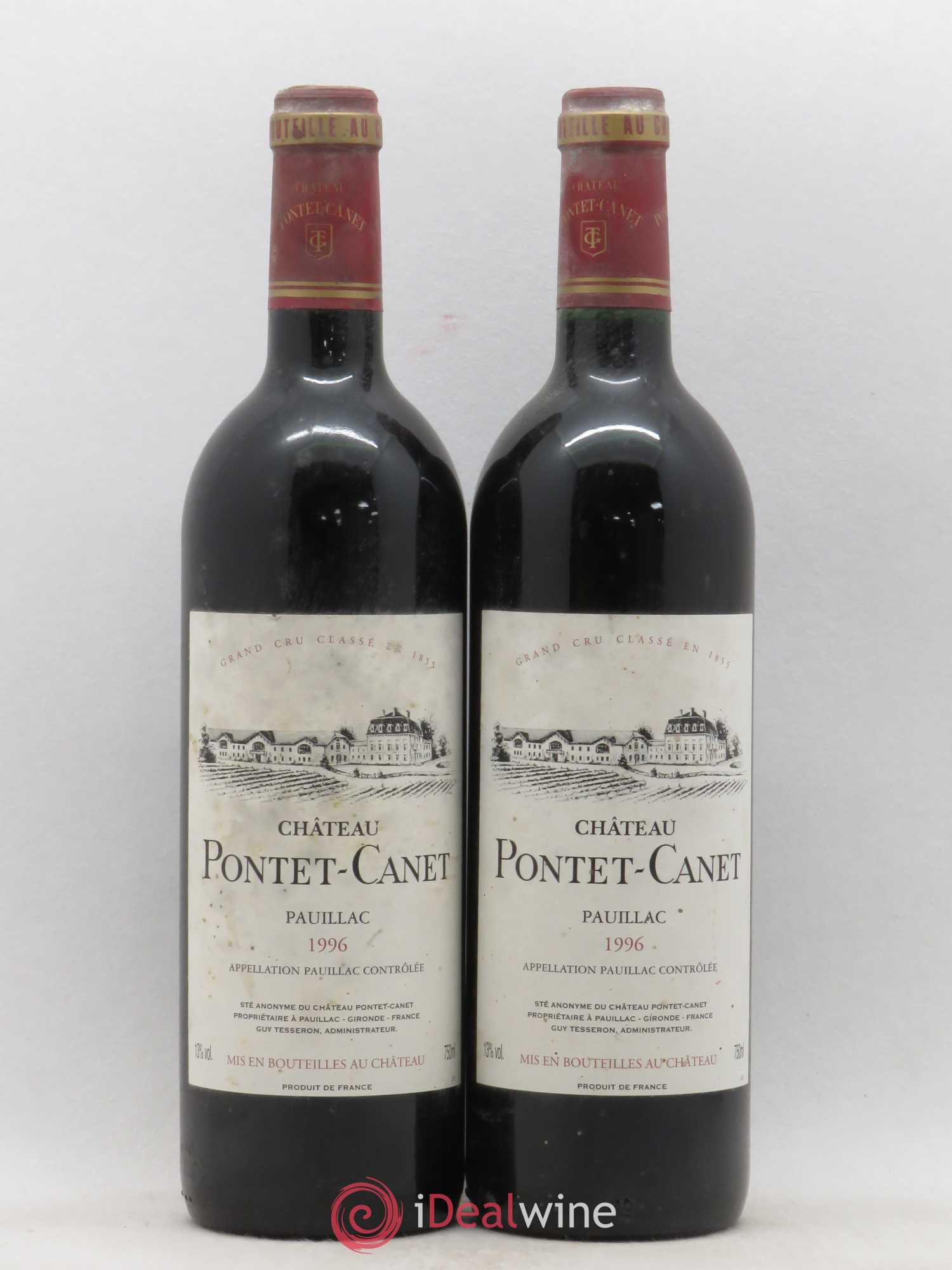 Château Pontet Canet 5ème Grand Cru Classé 1996 - Lot de 2 bouteilles - 0