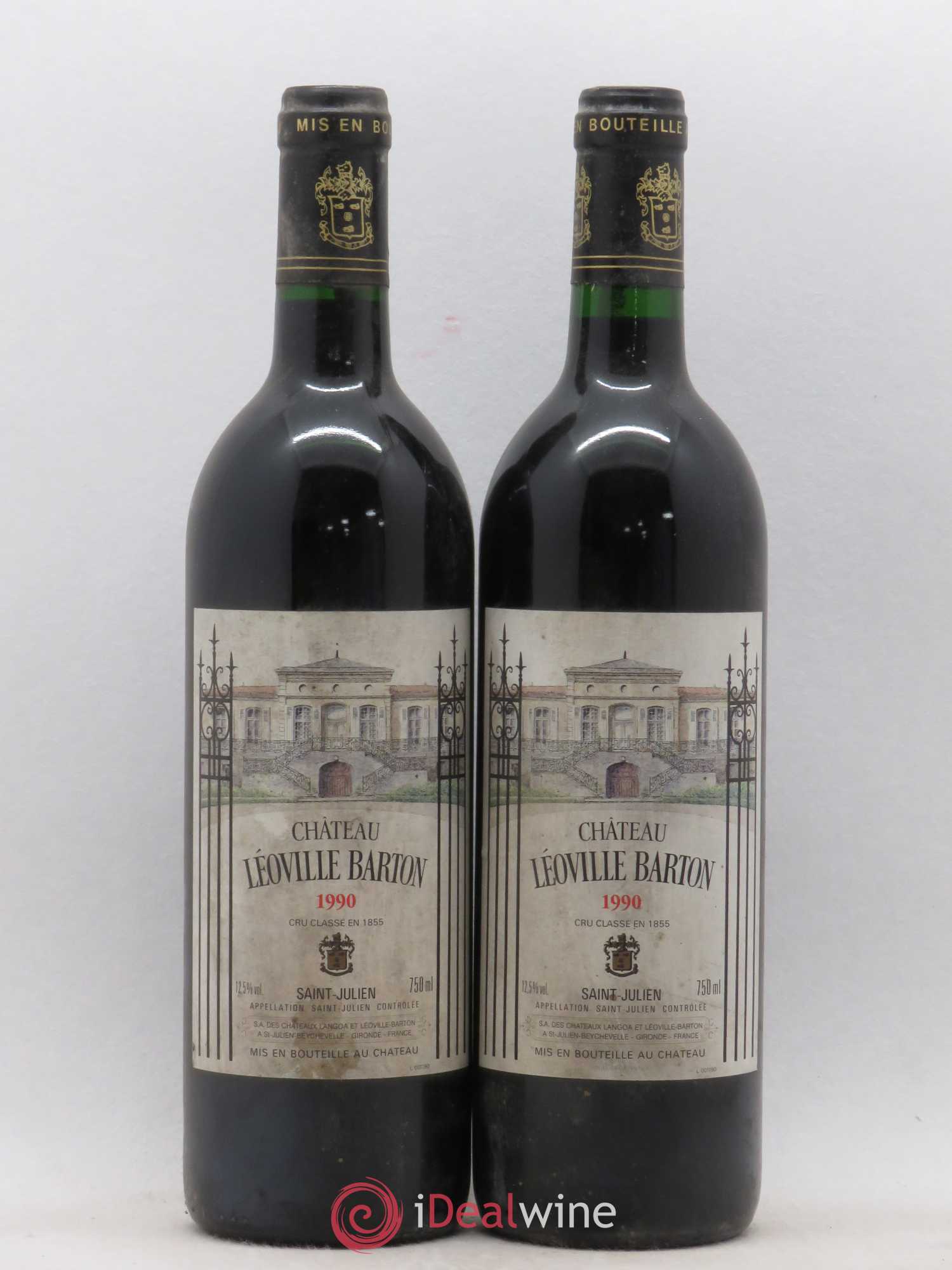 Château Léoville Barton 2ème Grand Cru Classé 1990 - Lot de 2 bouteilles - 0