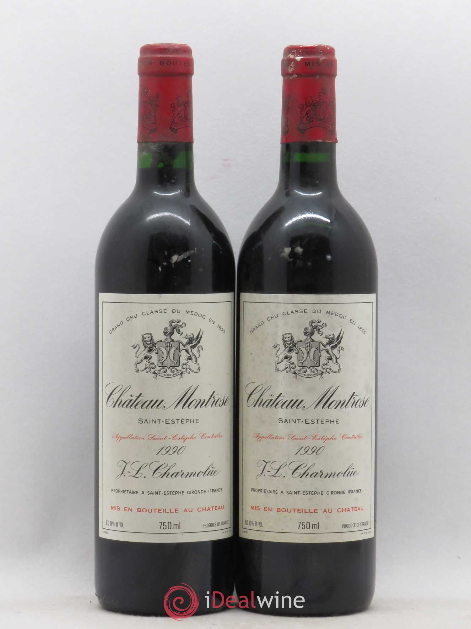 Château Montrose 2ème Grand Cru Classé 1990 - Lot de 2 bouteilles - 0