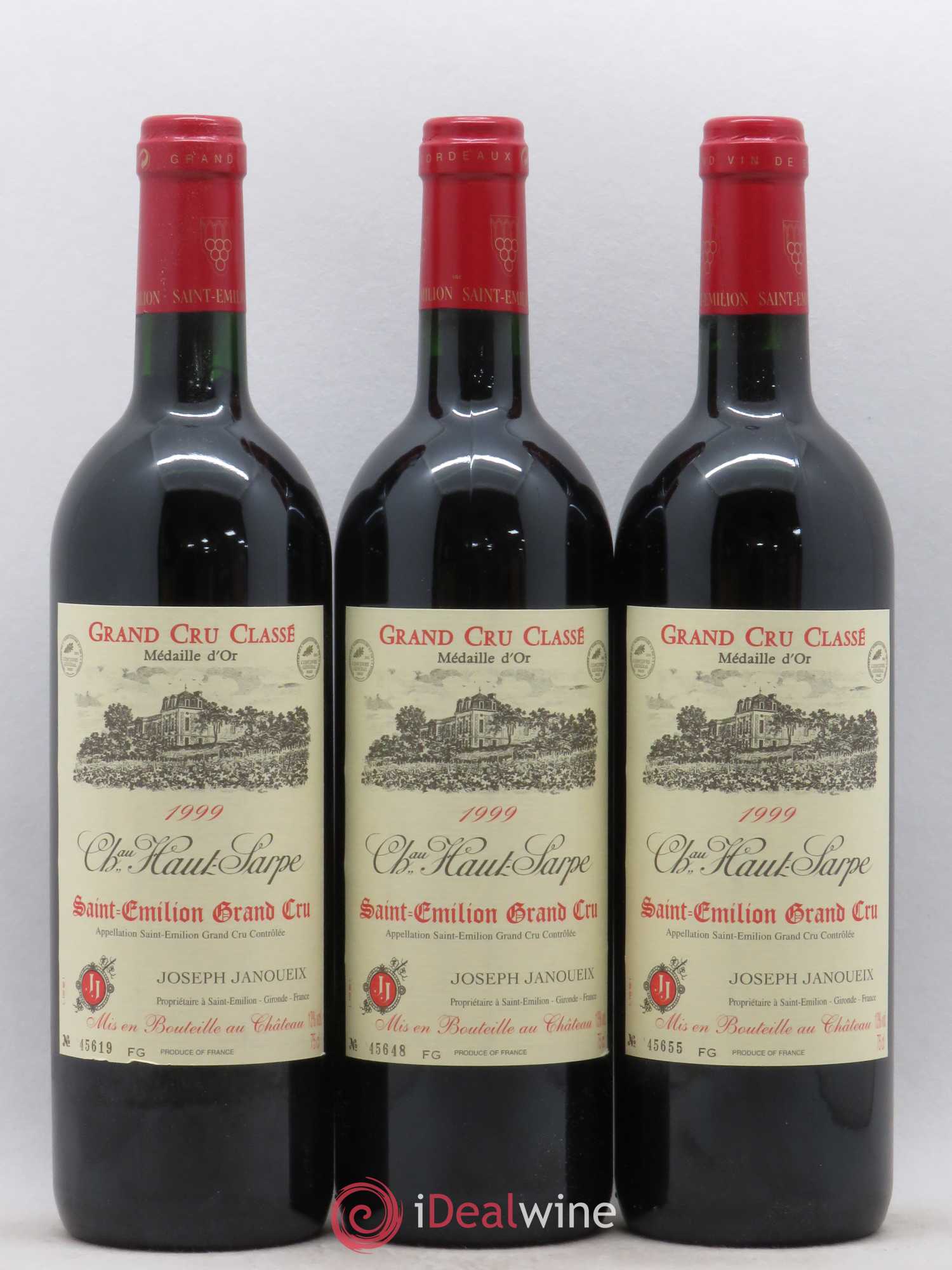 Château Haut Sarpe Grand Cru Classé 1999 - Lot de 12 bouteilles - 1