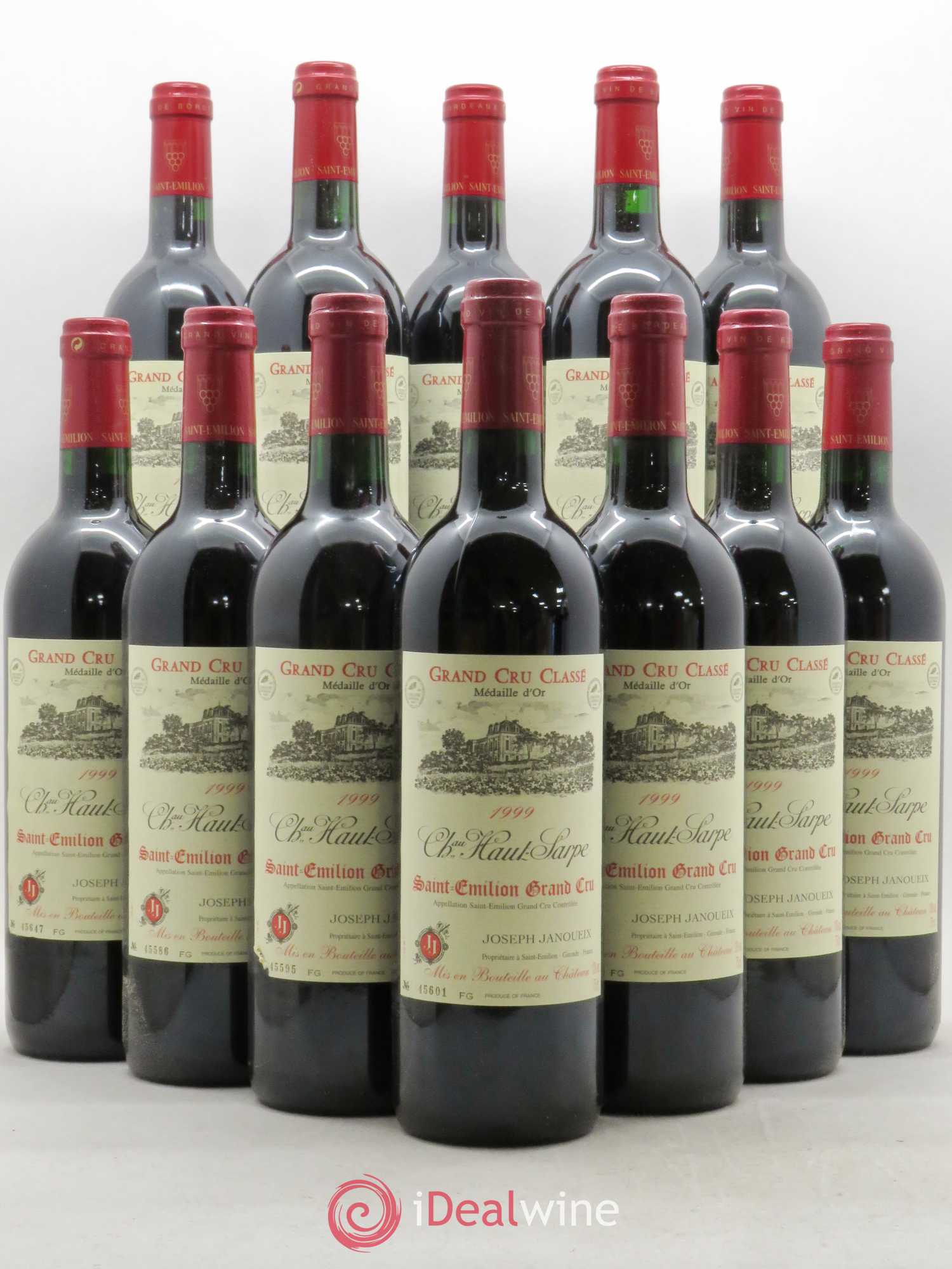 Château Haut Sarpe Grand Cru Classé 1999 - Lot de 12 bouteilles - 0