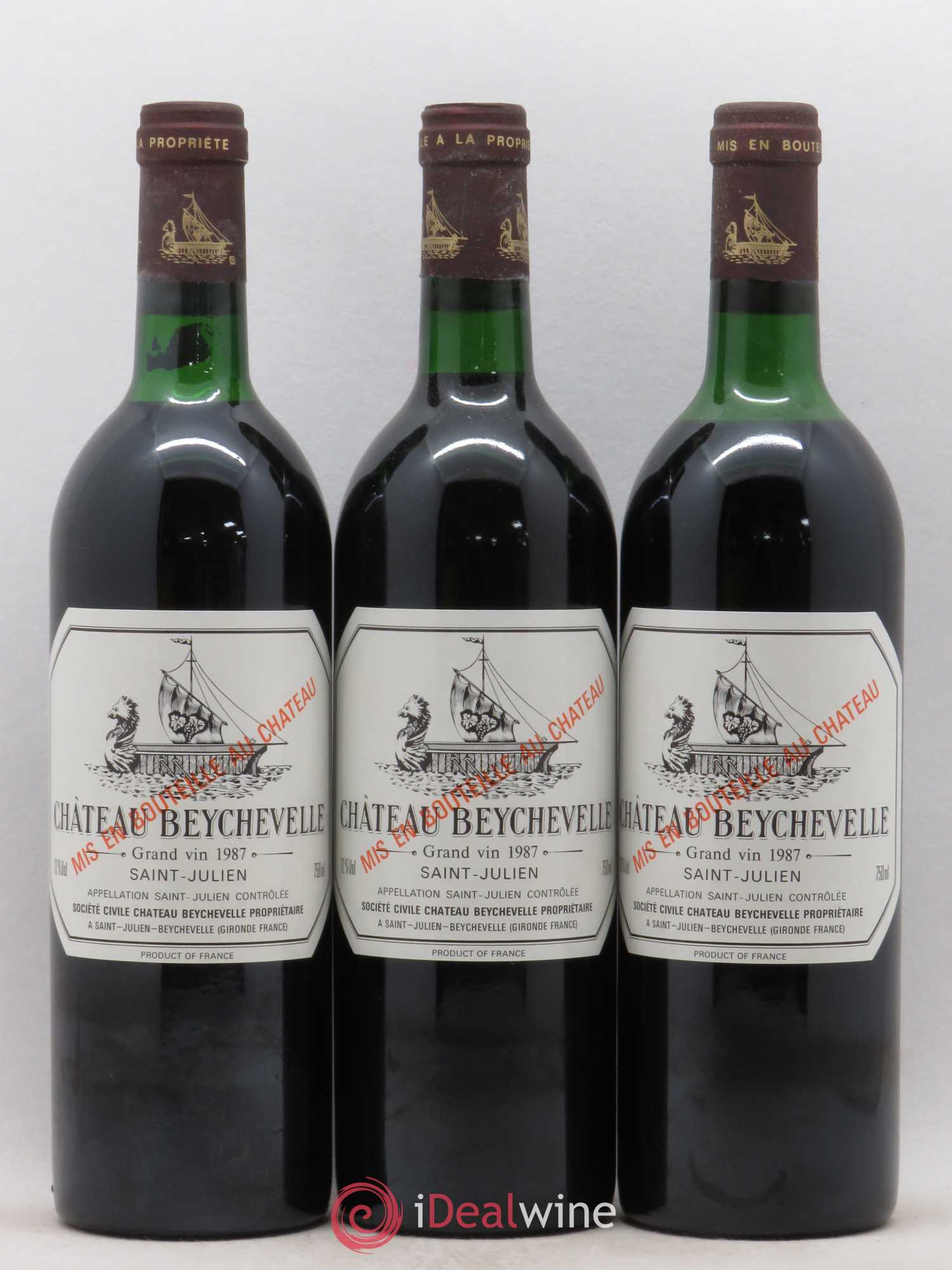 Château Beychevelle 4ème Grand Cru Classé 1987 - Lot de 12 bouteilles - 1