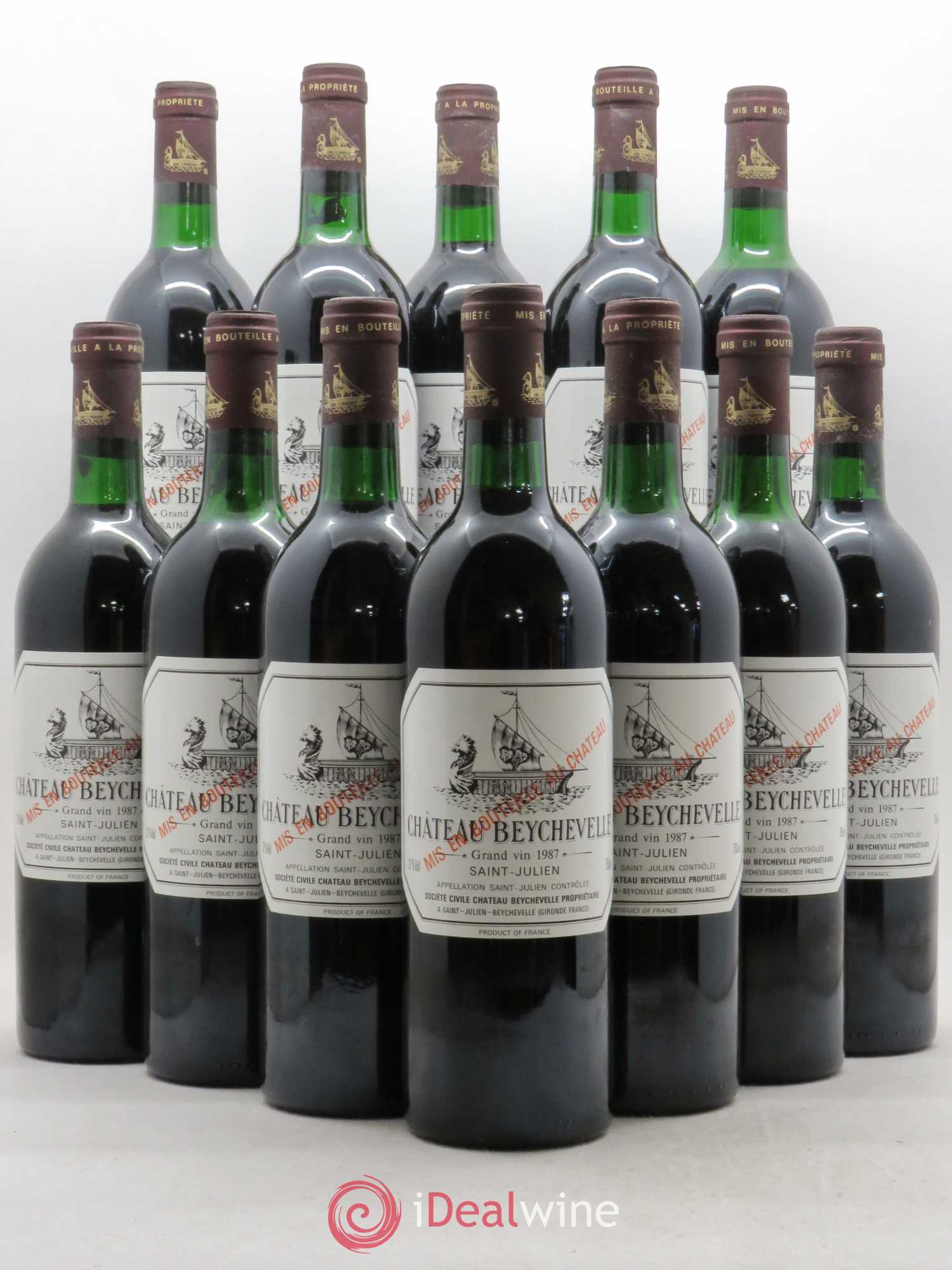 Château Beychevelle 4ème Grand Cru Classé 1987 - Lot de 12 bouteilles - 0
