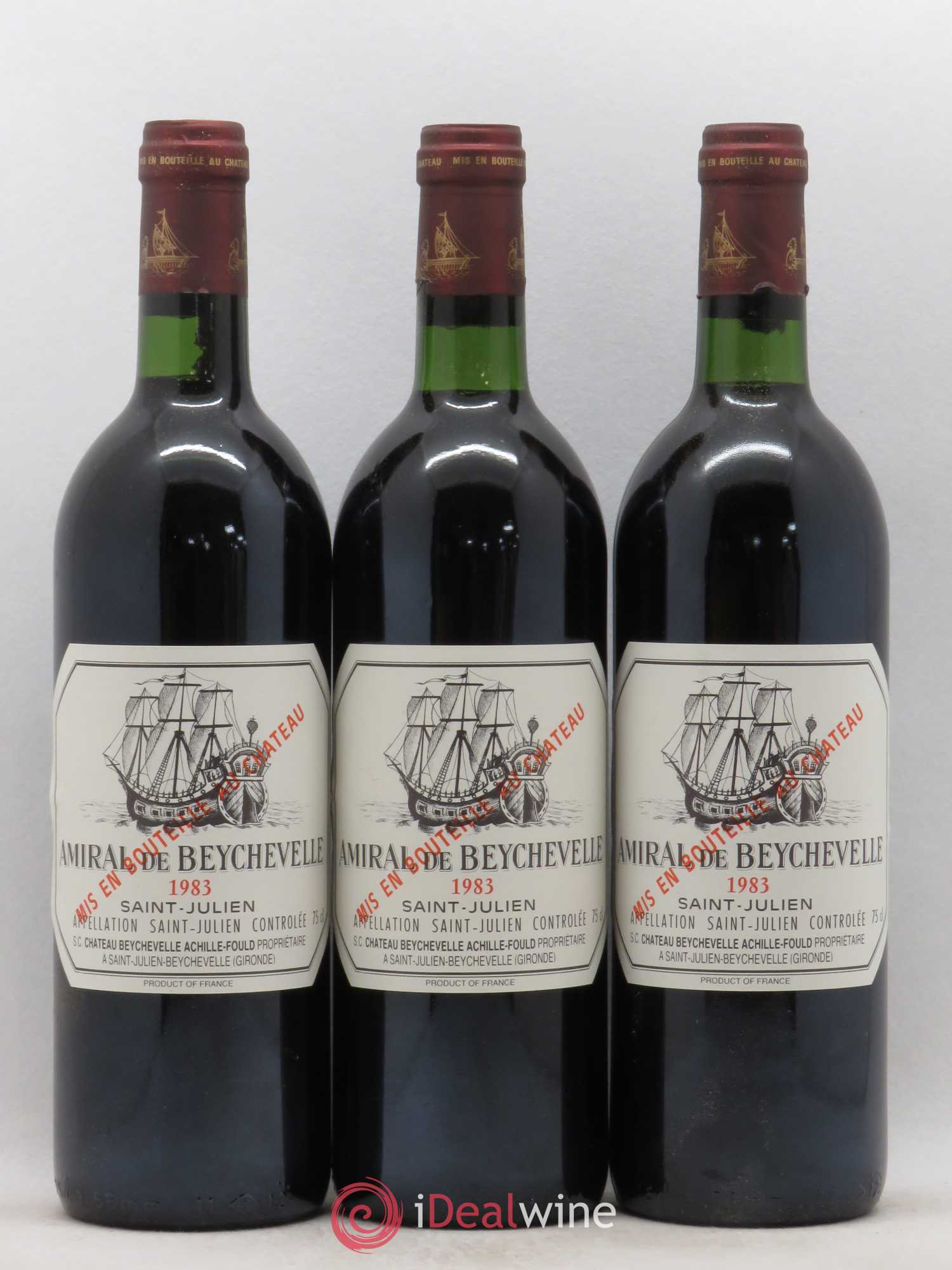 Amiral de Beychevelle Second Vin 1983 - Lot de 12 bouteilles - 1