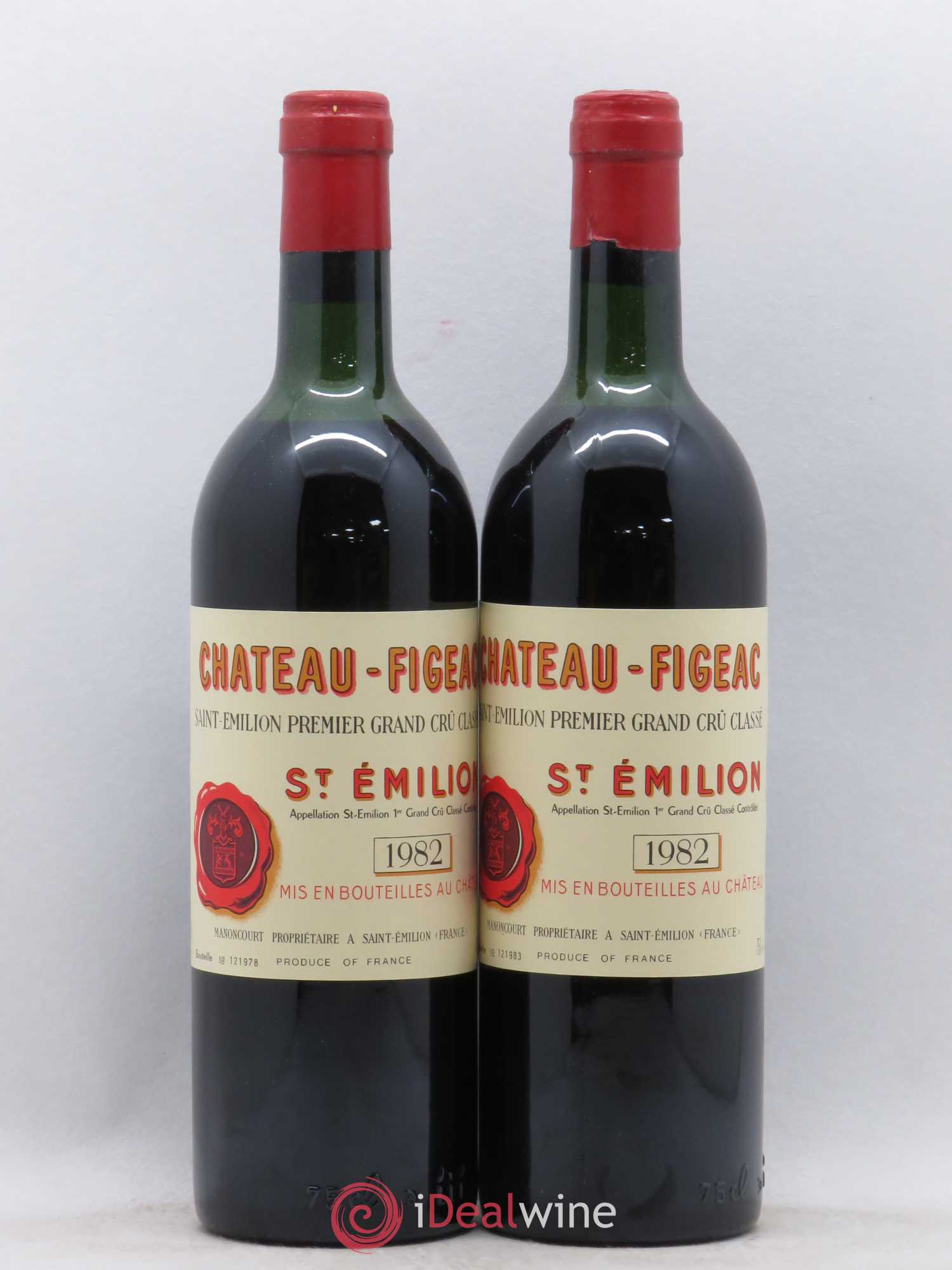 Château Figeac 1er Grand Cru Classé A 1982 - Lot de 2 bouteilles - 0