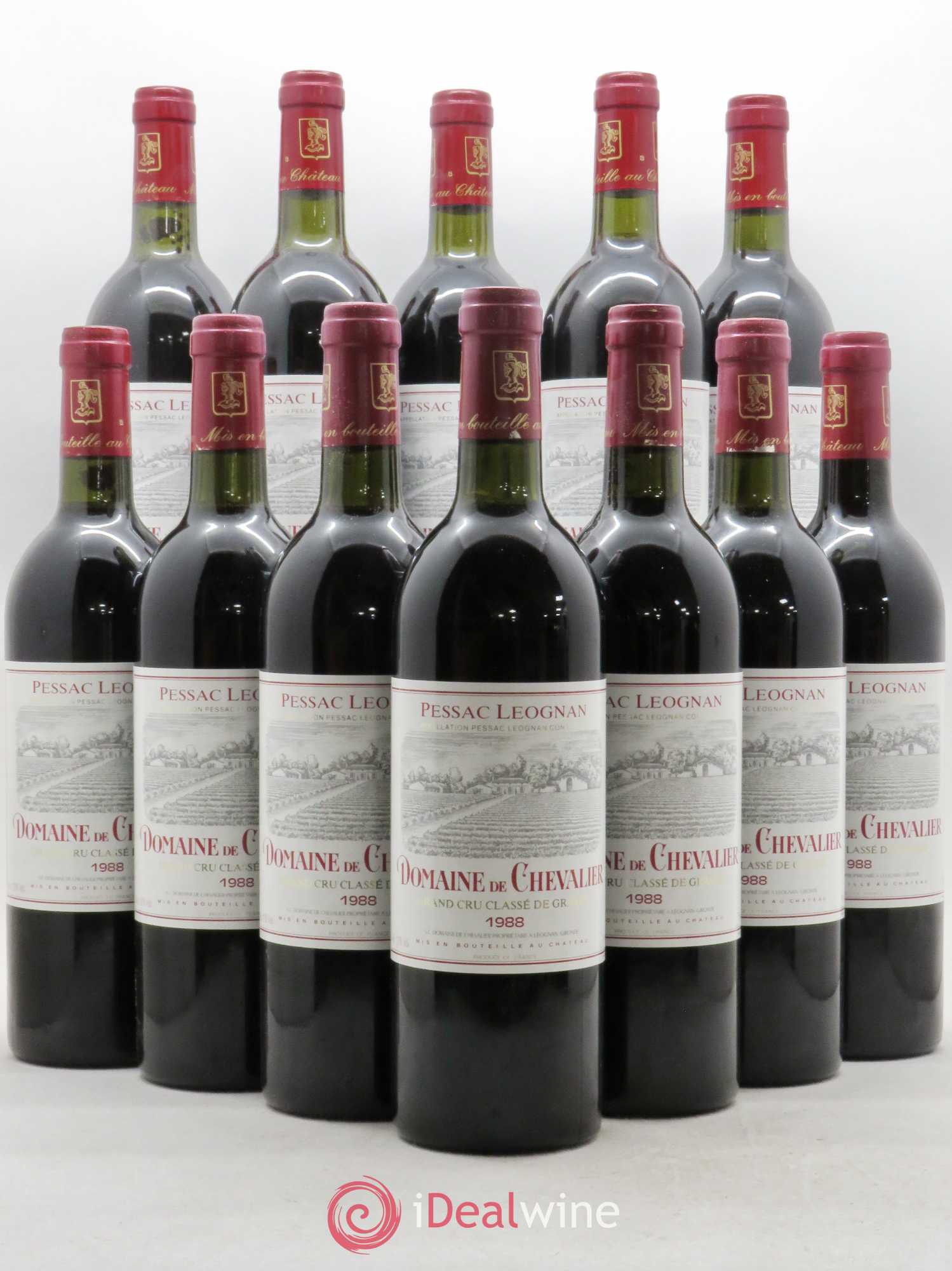 Domaine de Chevalier Cru Classé de Graves 1988 - Lot de 12 bouteilles - 0