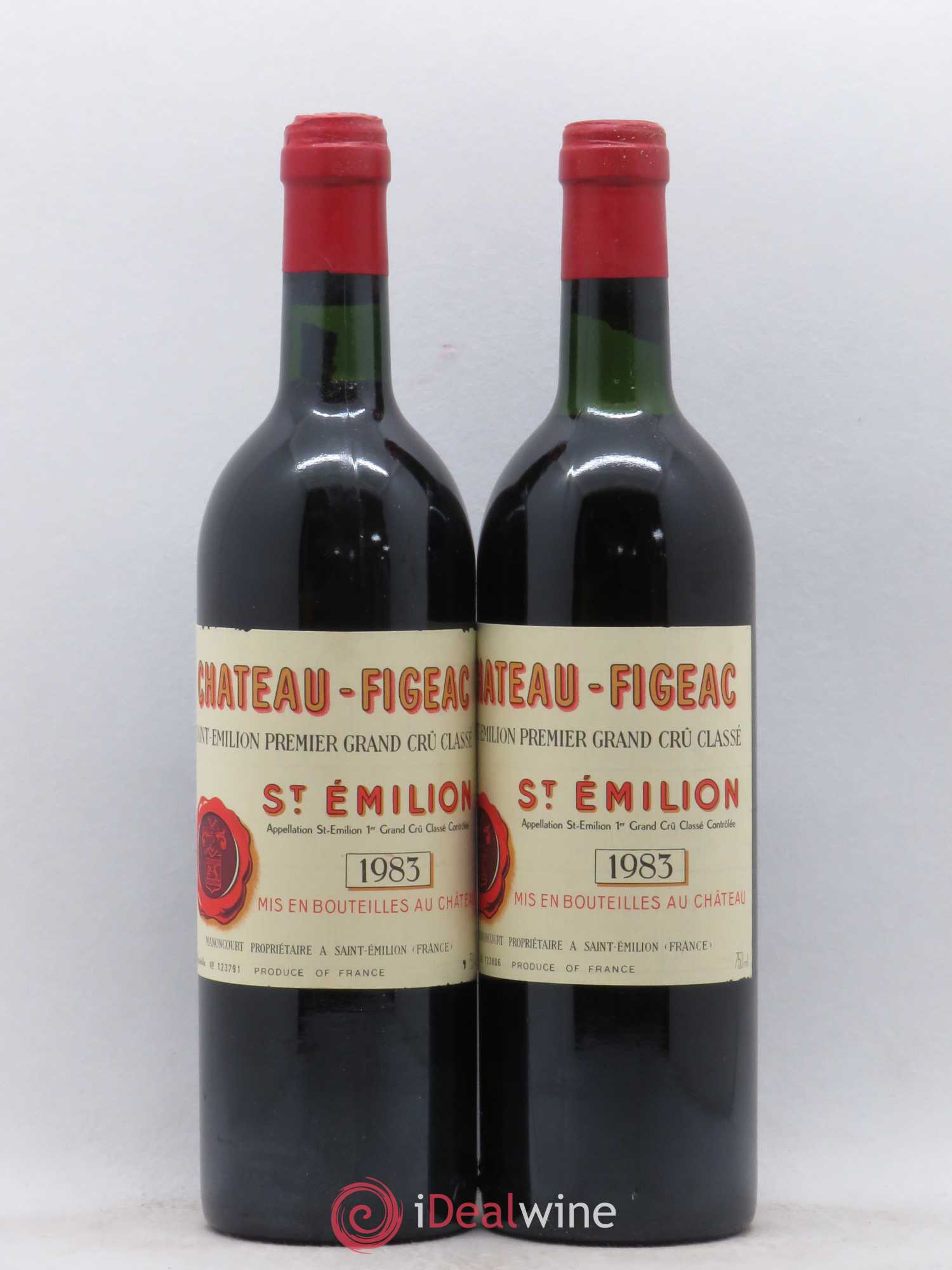 Château Figeac 1er Grand Cru Classé A 1983 - Lot de 2 bouteilles - 0