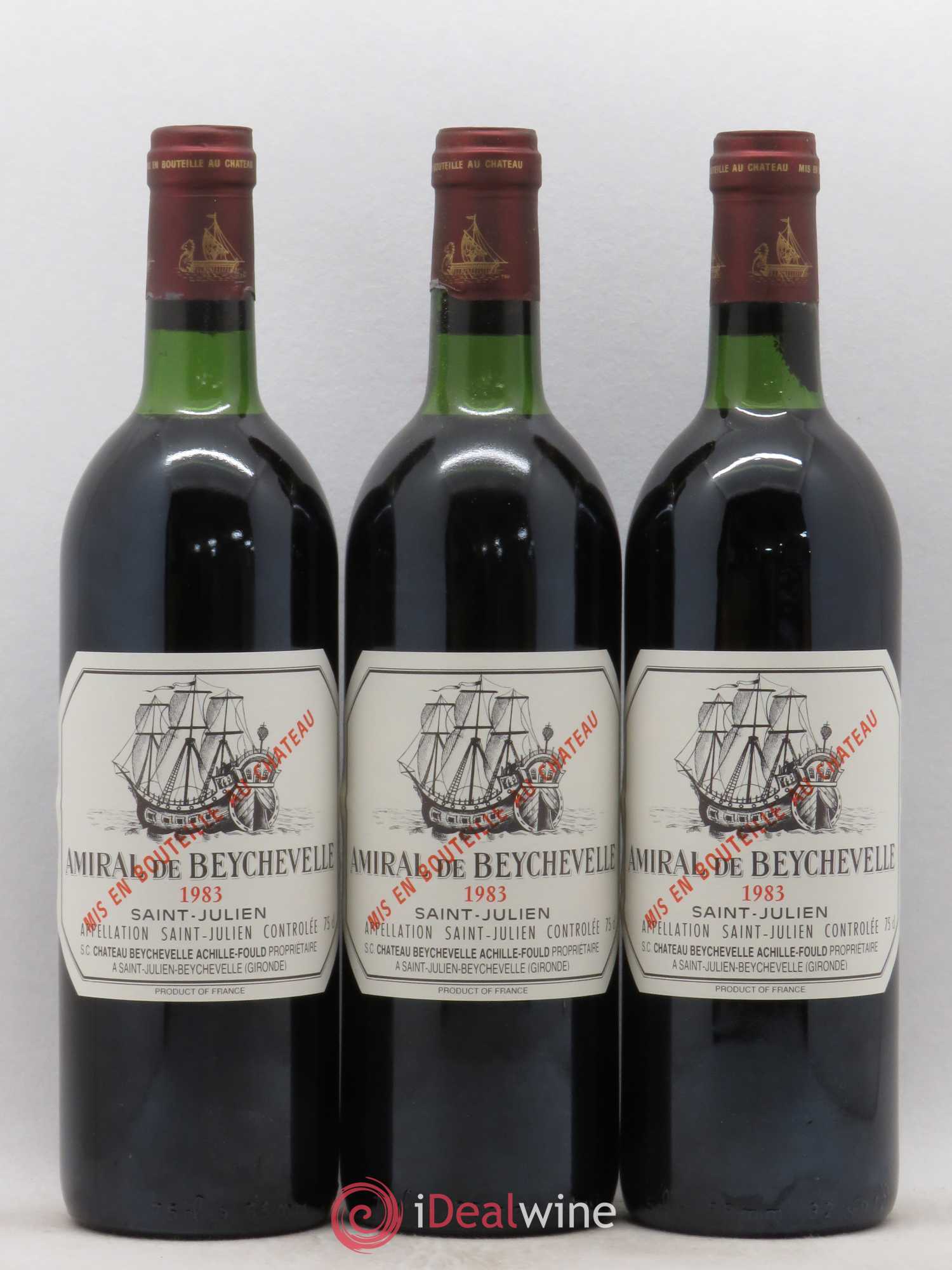 Amiral de Beychevelle Second Vin 1983 - Lot de 6 bouteilles - 1