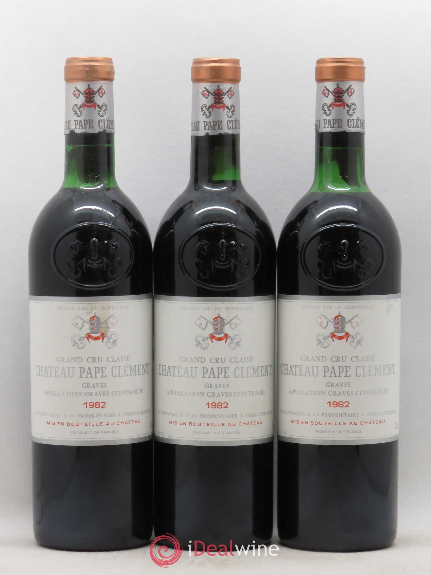 Château Pape Clément Cru Classé de Graves 1982 - Lot de 12 bouteilles - 1