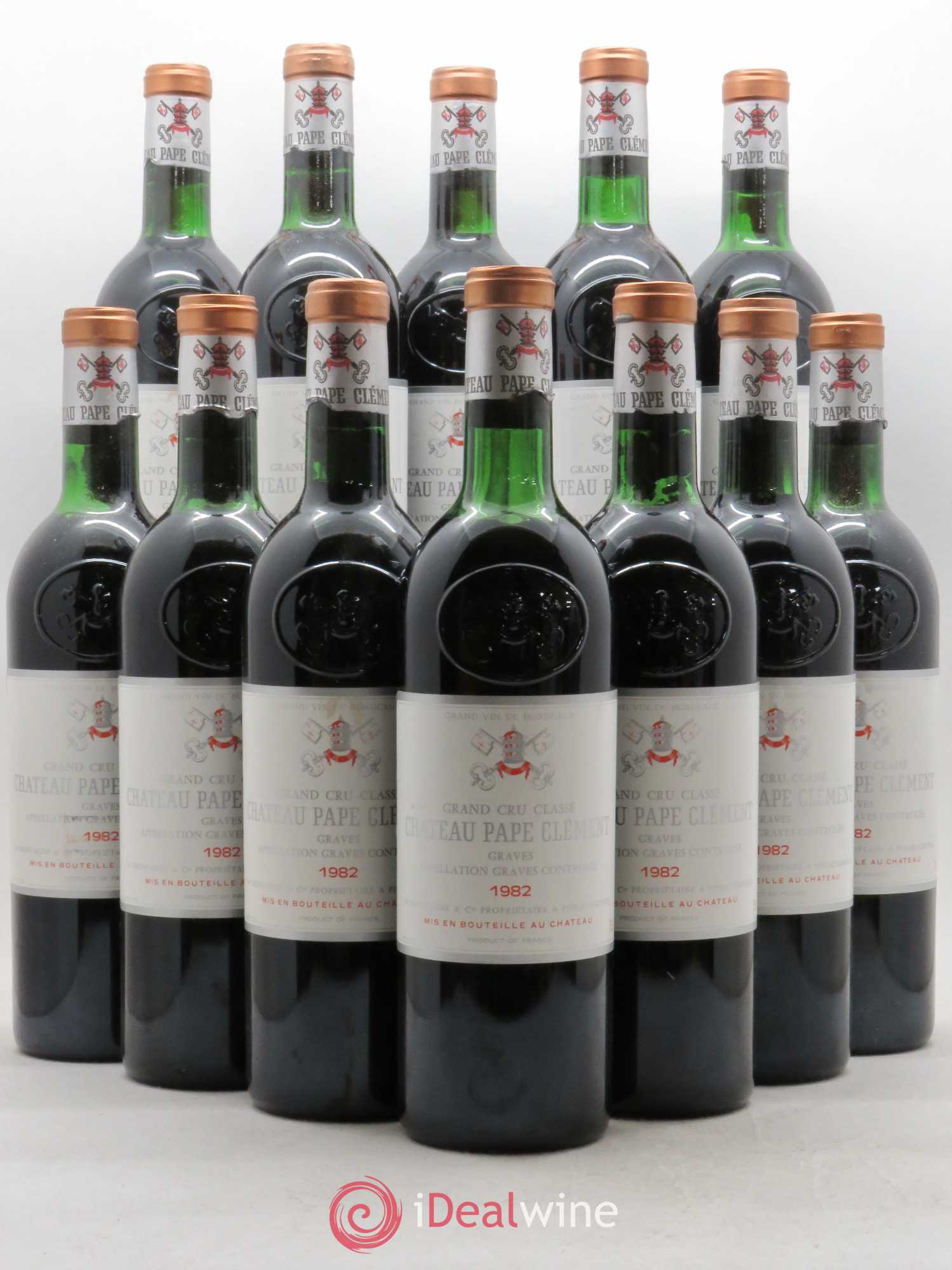 Château Pape Clément Cru Classé de Graves 1982 - Lot de 12 bouteilles - 0