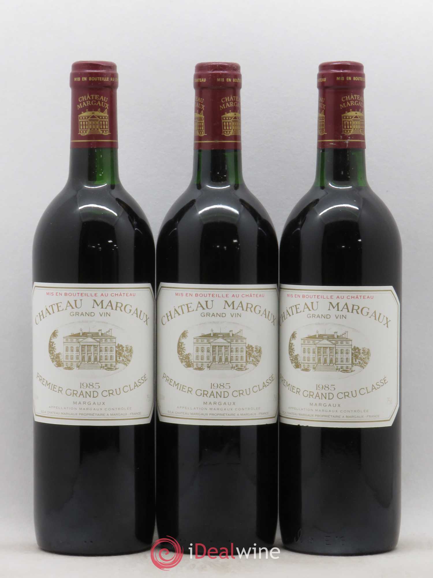 Château Margaux 1er Grand Cru Classé 1985 - Lot de 3 bouteilles - 0