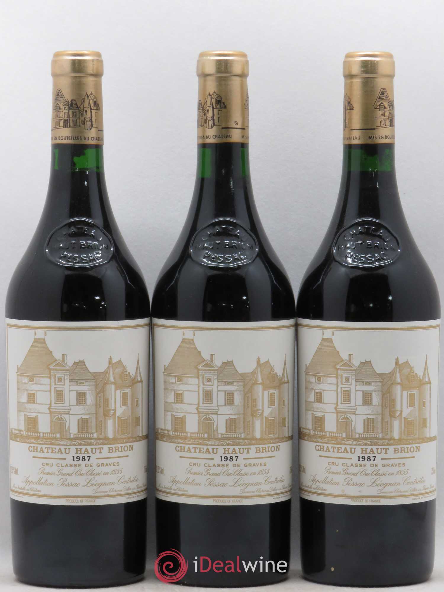 Château Haut Brion 1er Grand Cru Classé 1987 - Lot de 3 bouteilles - 0