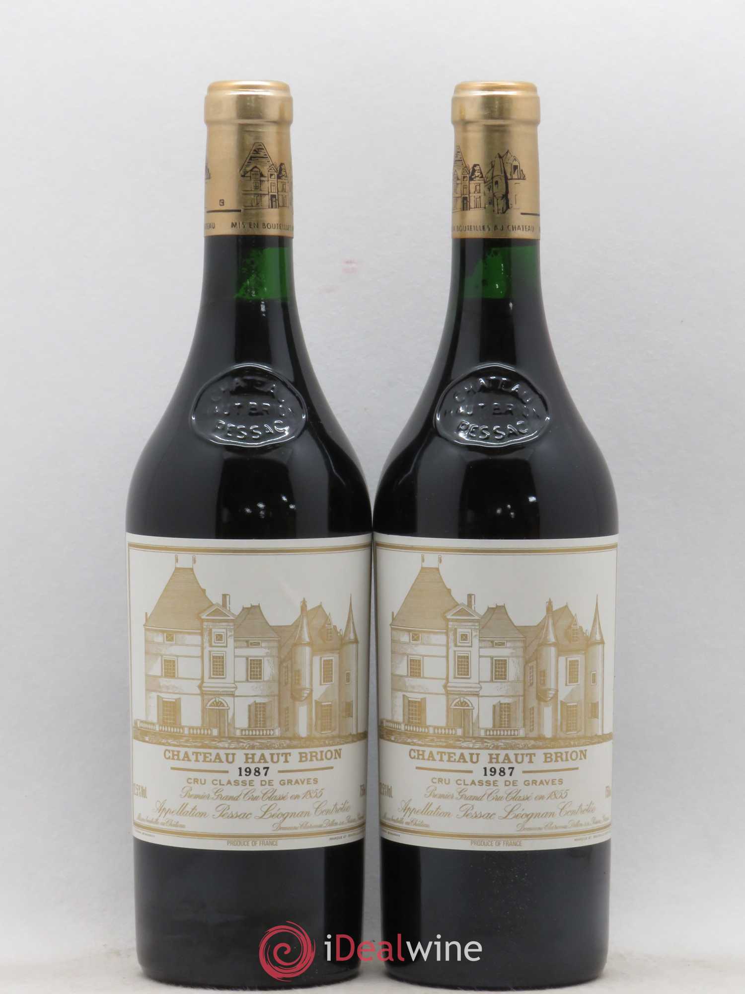 Château Haut Brion 1er Grand Cru Classé 1987 - Lot de 2 bouteilles - 0