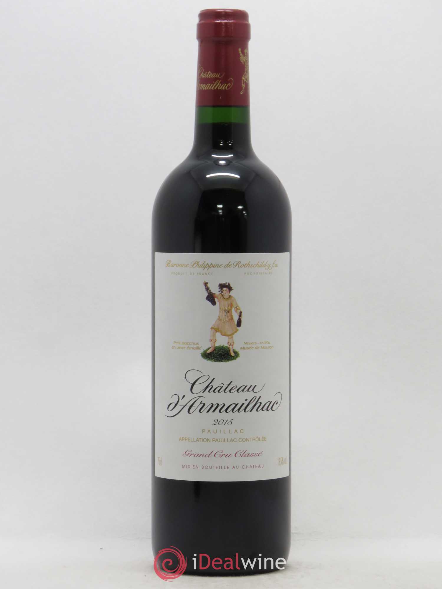 Château d' Armailhac - Mouton Baron(ne) Philippe 5ème Grand Cru Classé 2015 - Lot de 1 bouteille - 0