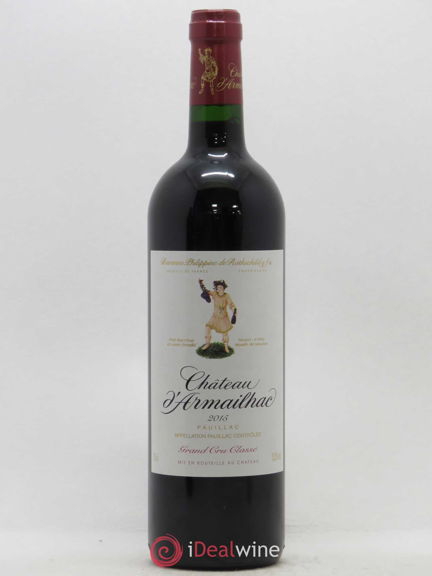 Château d' Armailhac - Mouton Baron(ne) Philippe 5ème Grand Cru Classé 2015 - Lot de 1 bouteille - 0