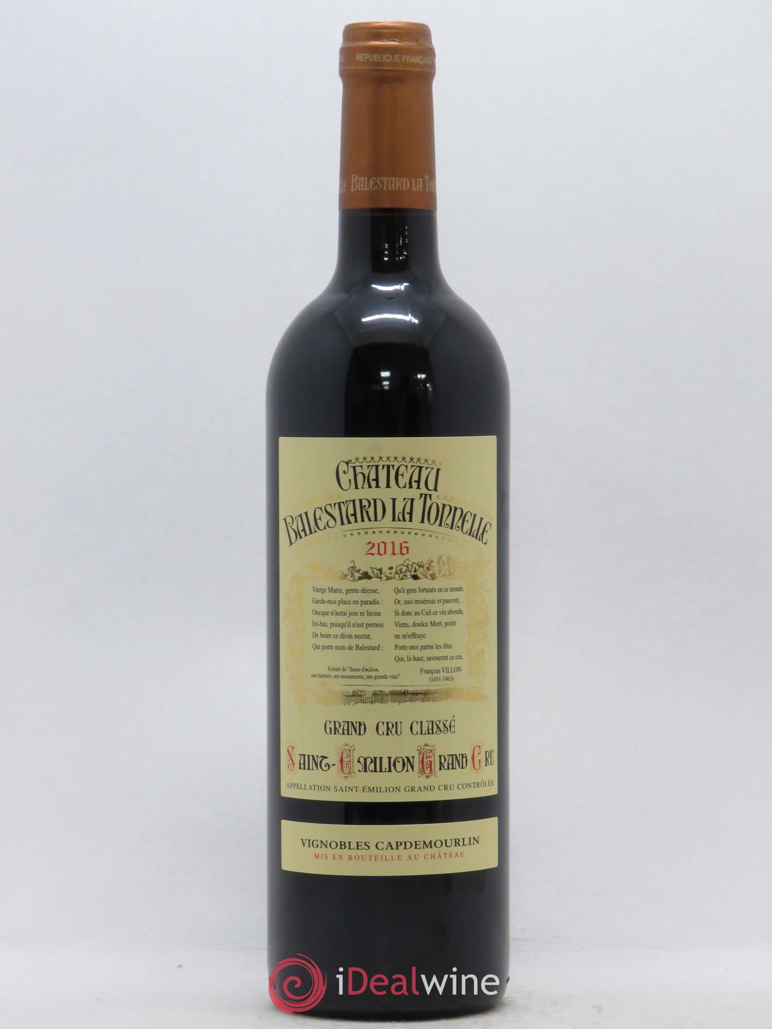 Château Balestard la Tonnelle Grand Cru Classé 2016 - Lot de 1 bouteille - 0