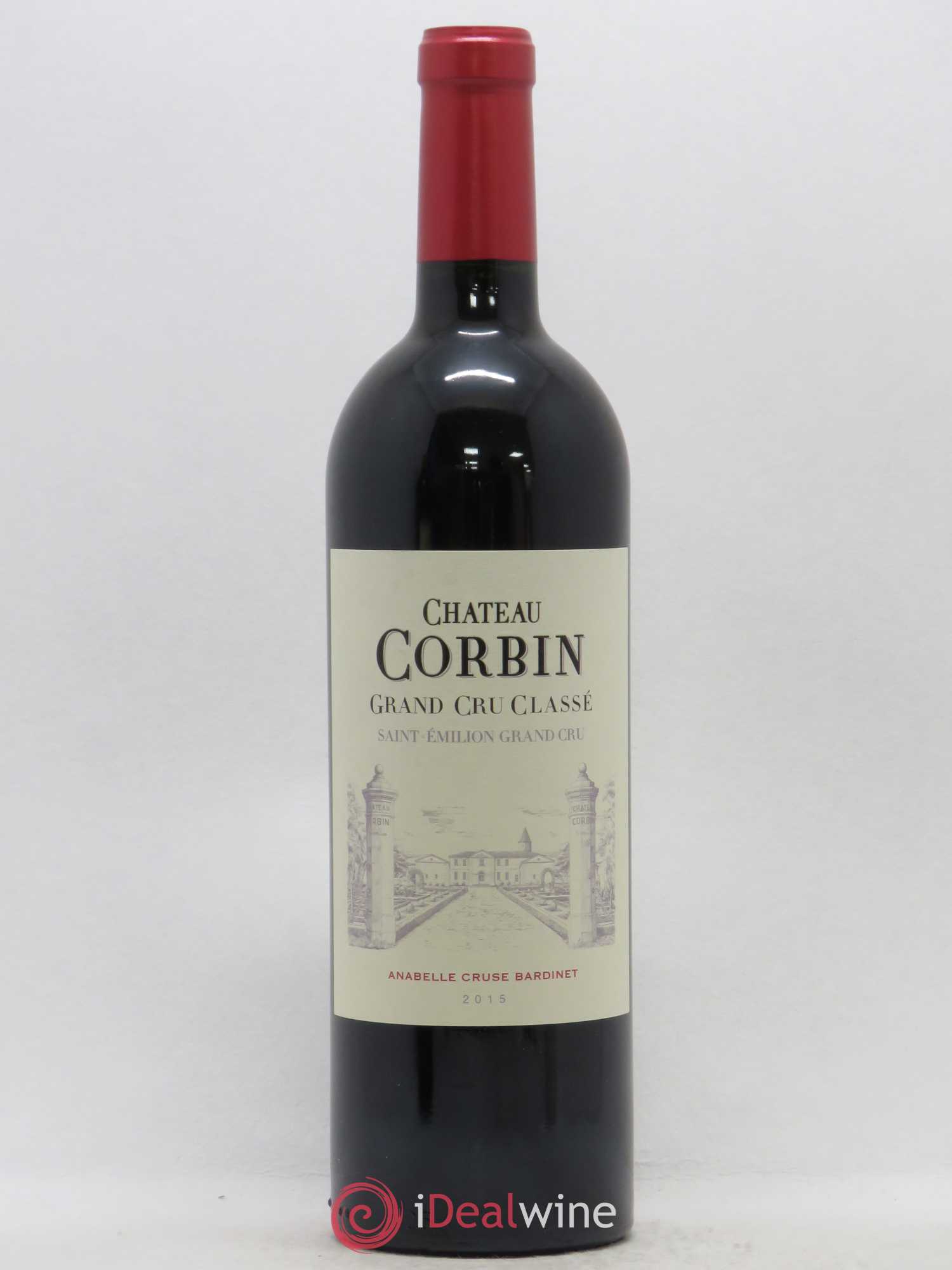 Château Corbin Grand Cru Classé 2015 - Lot de 1 bouteille - 0