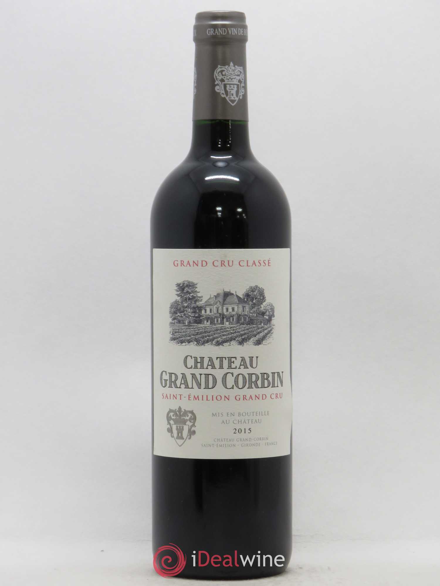 Château Grand Corbin Grand Cru Classé 2015 - Lot de 1 bouteille - 0