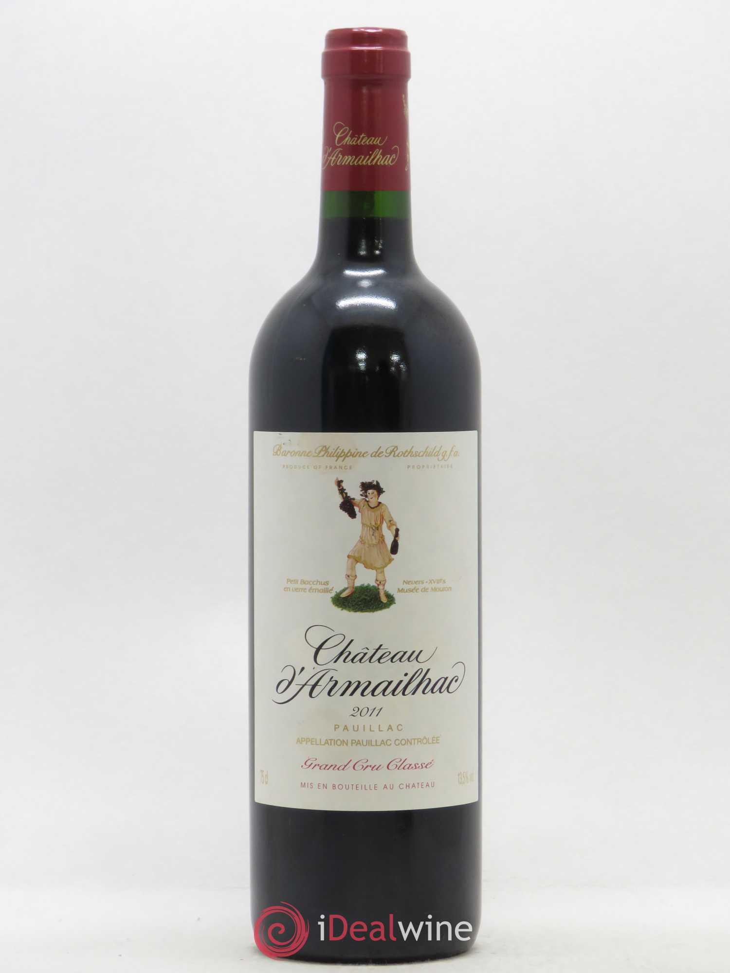 Château d' Armailhac - Mouton Baron(ne) Philippe 5ème Grand Cru Classé 2011 - Lot de 1 bouteille - 0