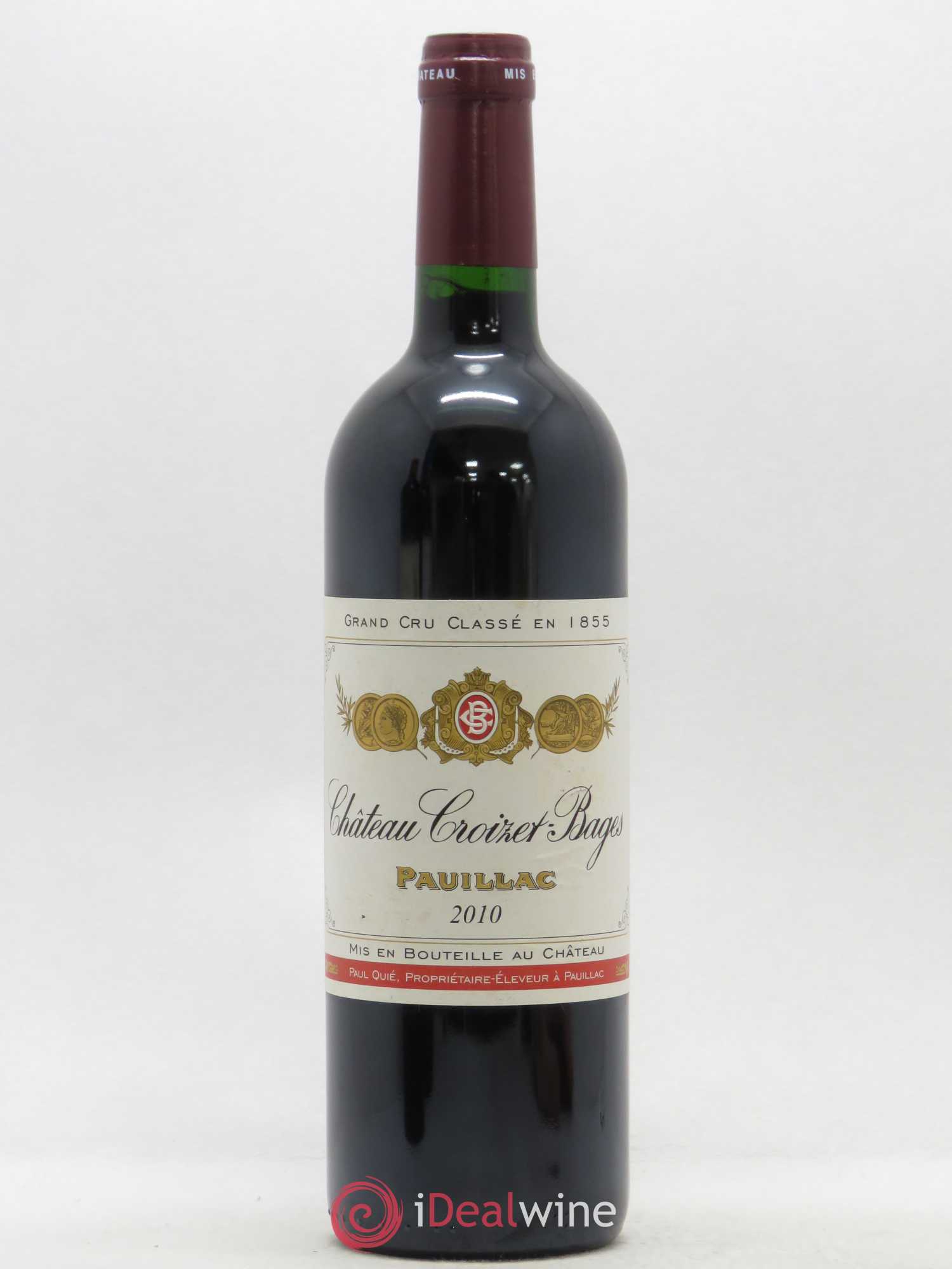 Château Croizet Bages 5ème Grand Cru Classé 2010 - Lot de 1 bouteille - 0