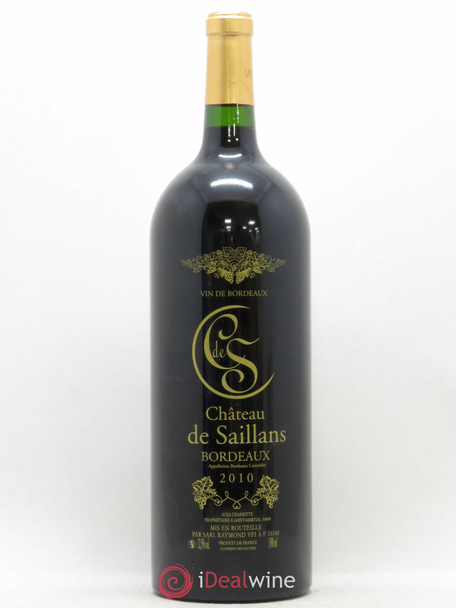 Bordeaux Château de Saillans 2010 - Lot de 1 magnum - 0