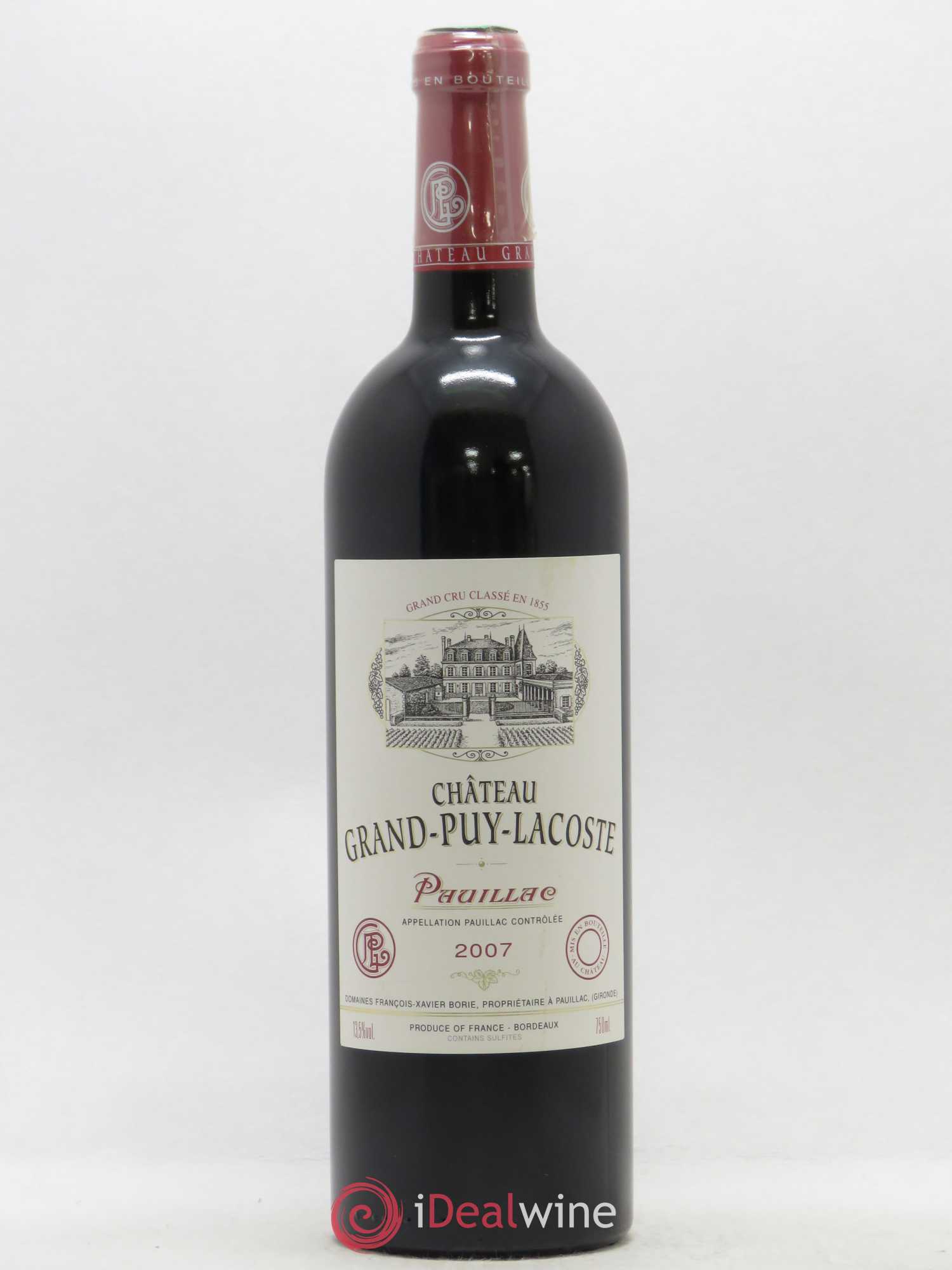 Château Grand Puy Lacoste 5ème Grand Cru Classé 2007 - Lot de 1 bouteille - 0