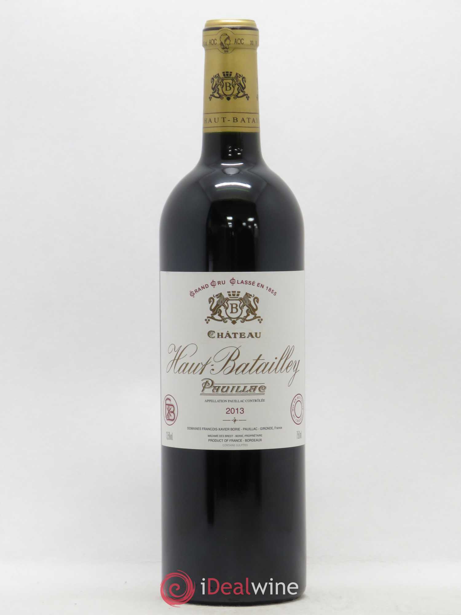 Château Haut Batailley 5ème Grand Cru Classé 2013 - Lot de 1 bouteille - 0