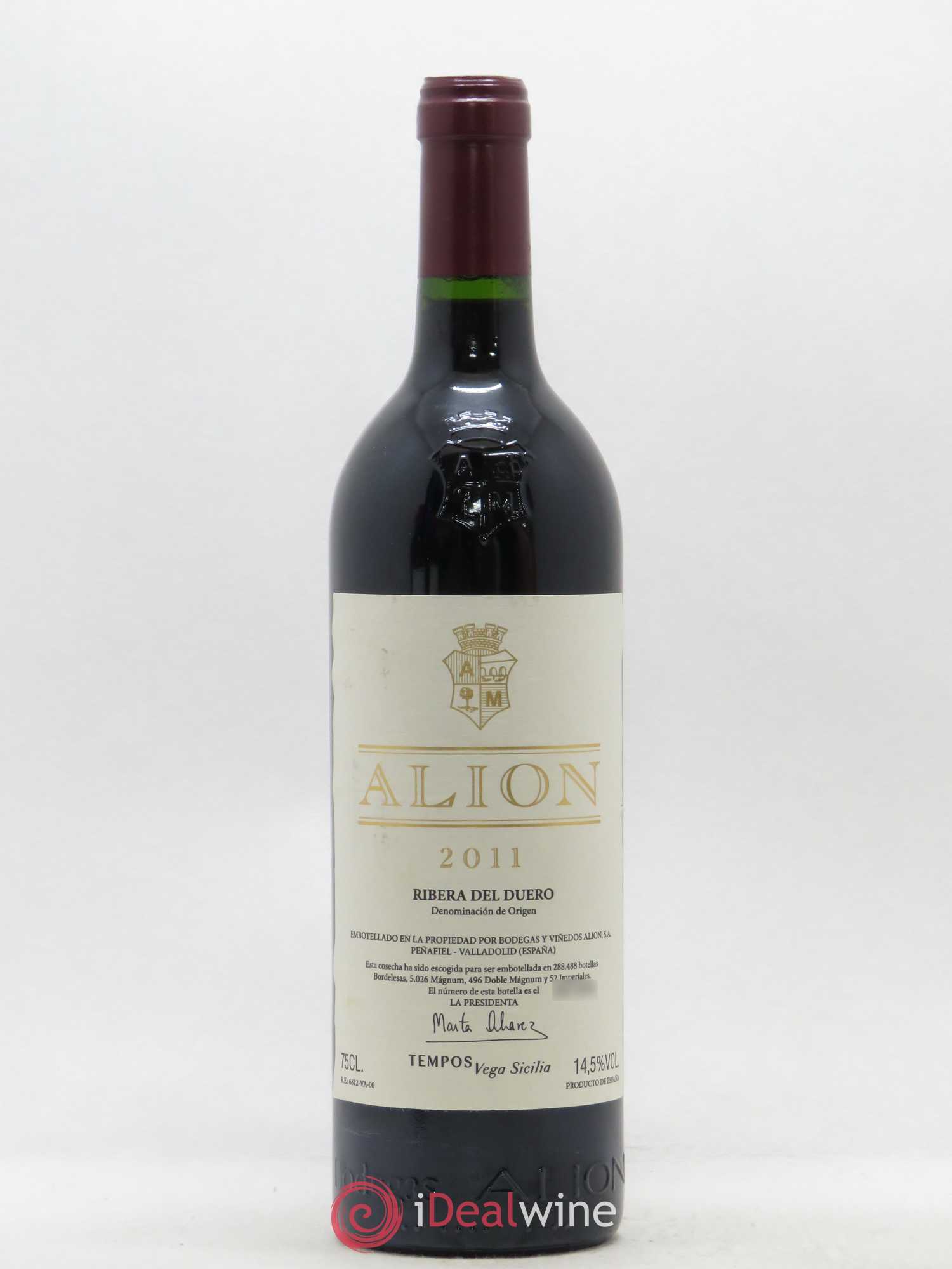 Ribera Del Duero DO Vega Sicilia Alion Famille Alvarez 2011 - Lot de 1 bouteille - 0