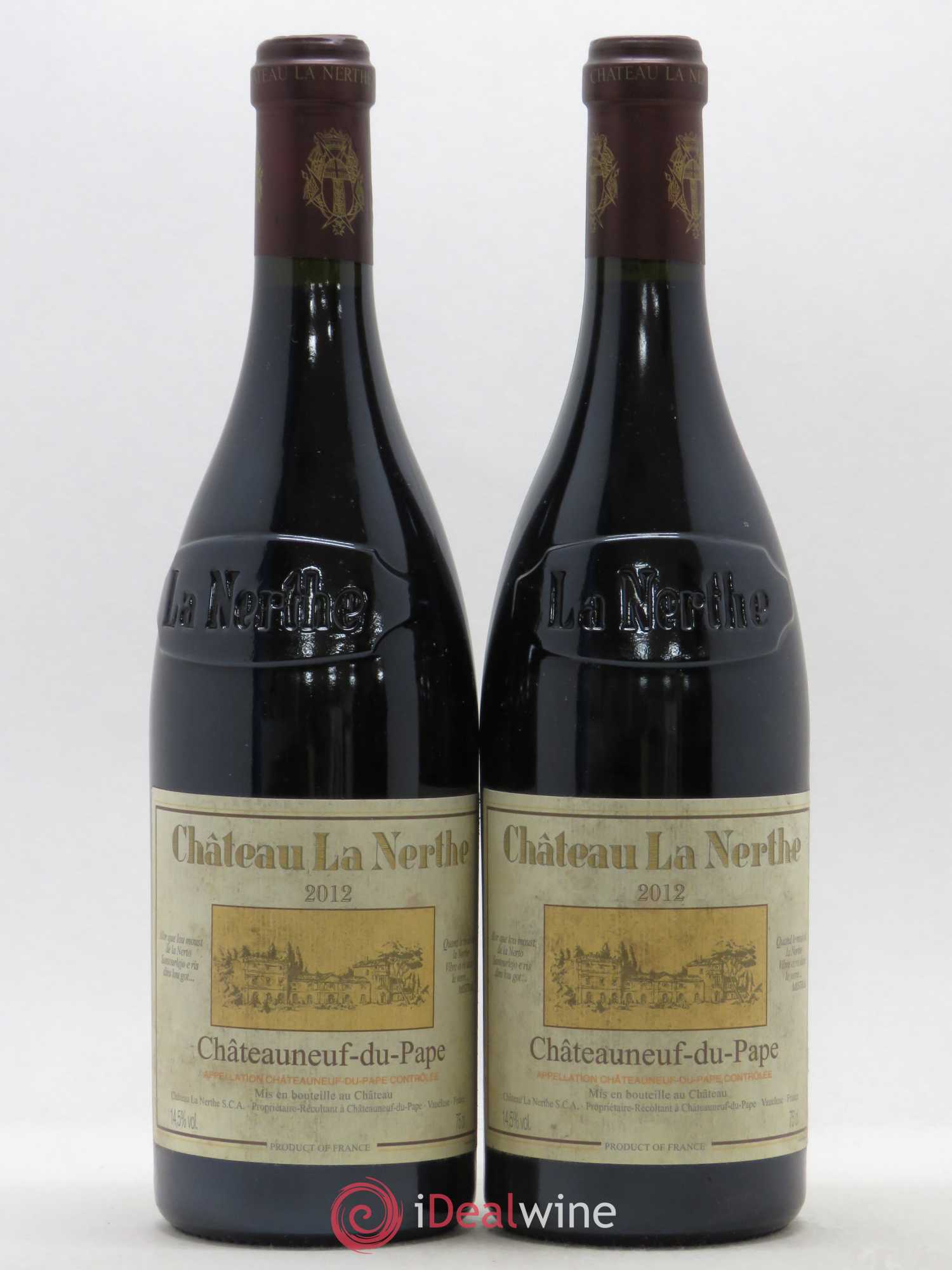 Châteauneuf-du-Pape Château la Nerthe Famille Richard 2012 - Lot de 2 bouteilles - 0