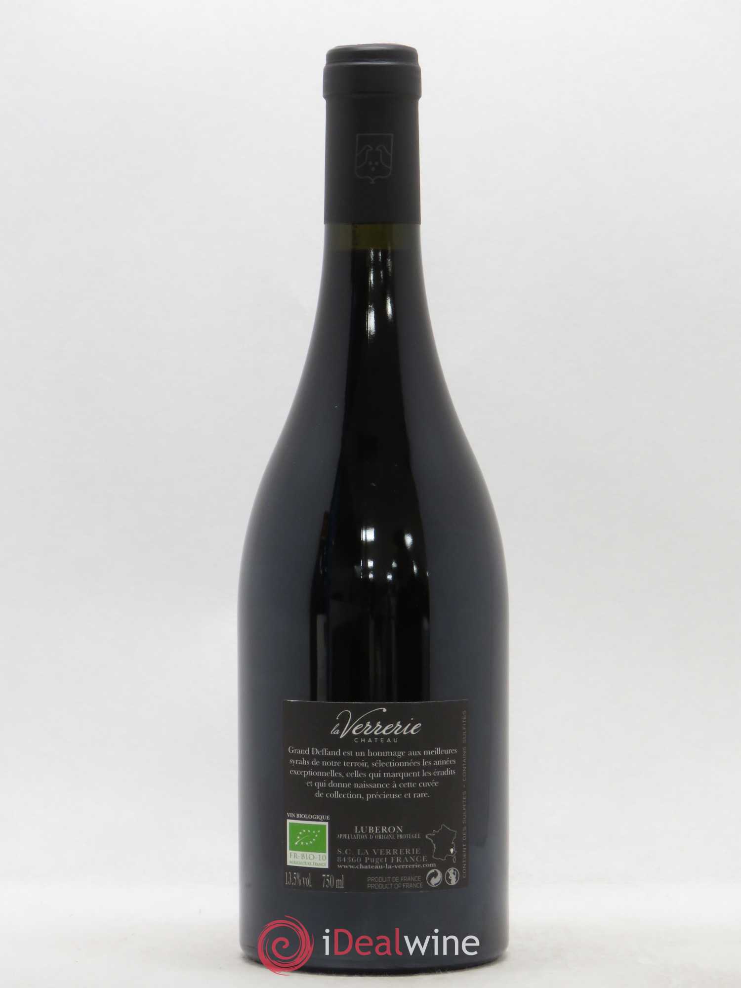 Luberon Grand Deffand Château La Verrerie Syrah 2015 - Lot de 1 bouteille - 1