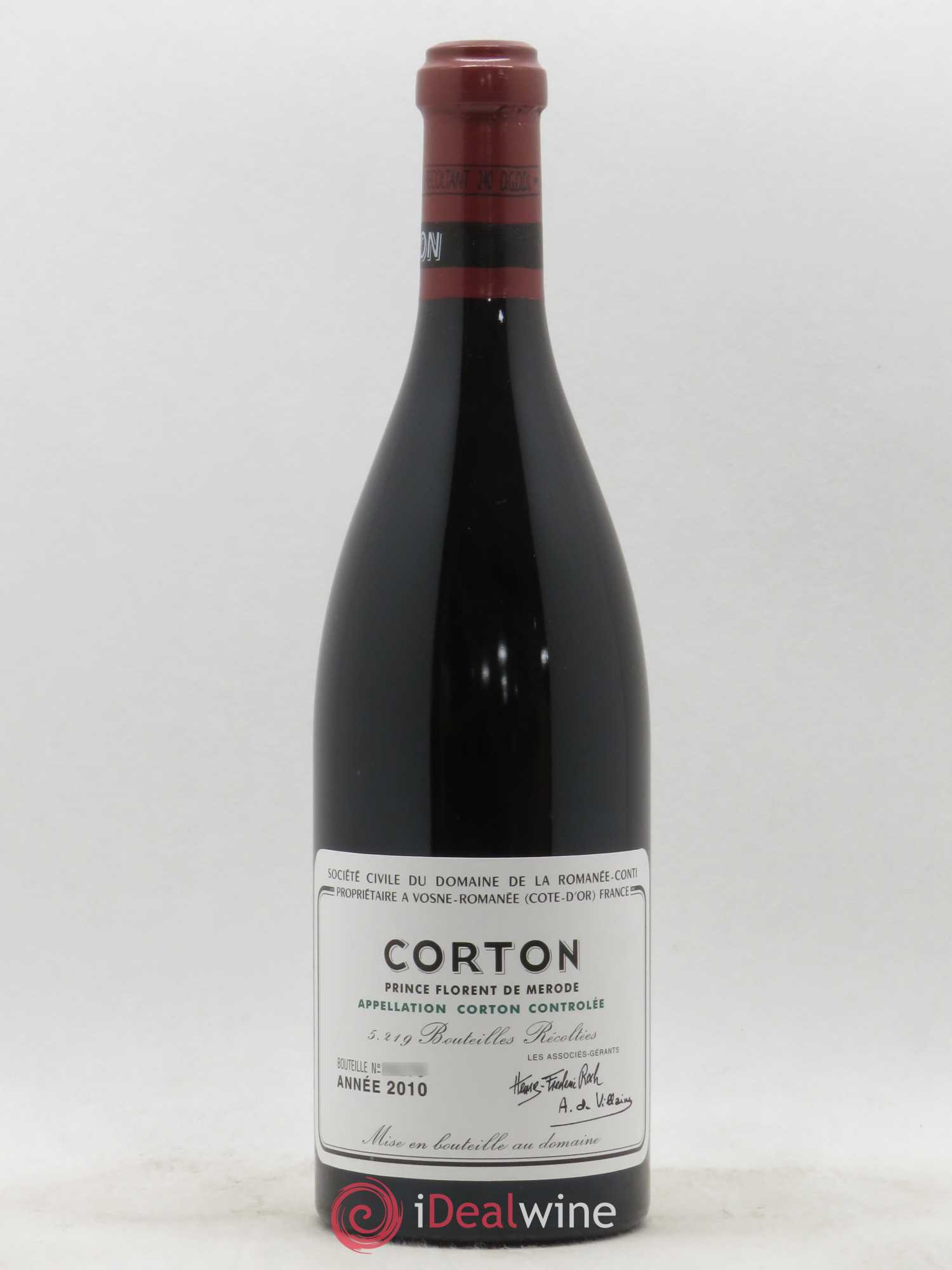 Corton Grand Cru Domaine de la Romanée-Conti 2010 - Lot de 1 bouteille - 0