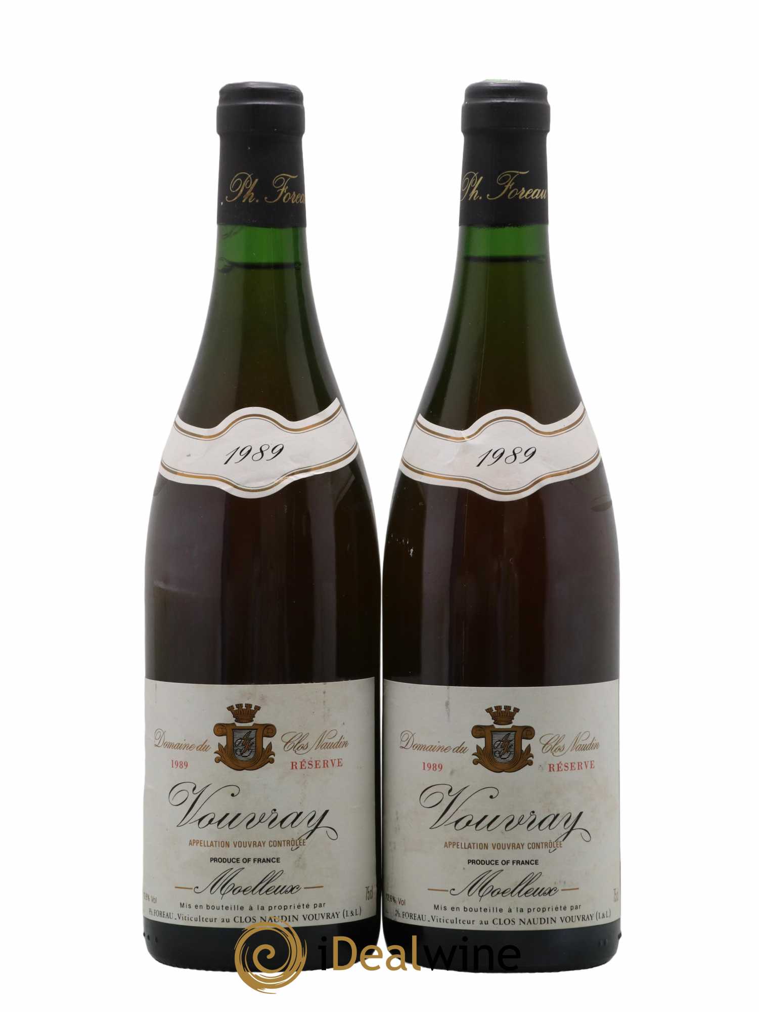 Vouvray Moelleux Réserve Clos Naudin - Philippe Foreau 1989 - Lotto di 2 bottiglie - 0