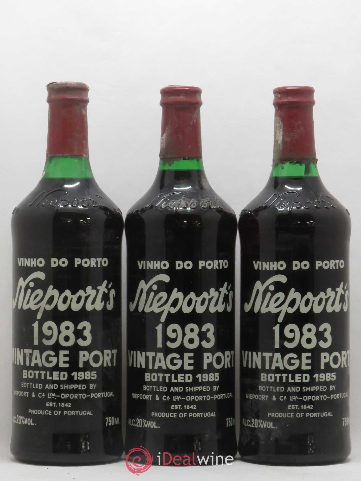 Porto Vintage Niepoort 1983 - Lot de 3 bouteilles - 0