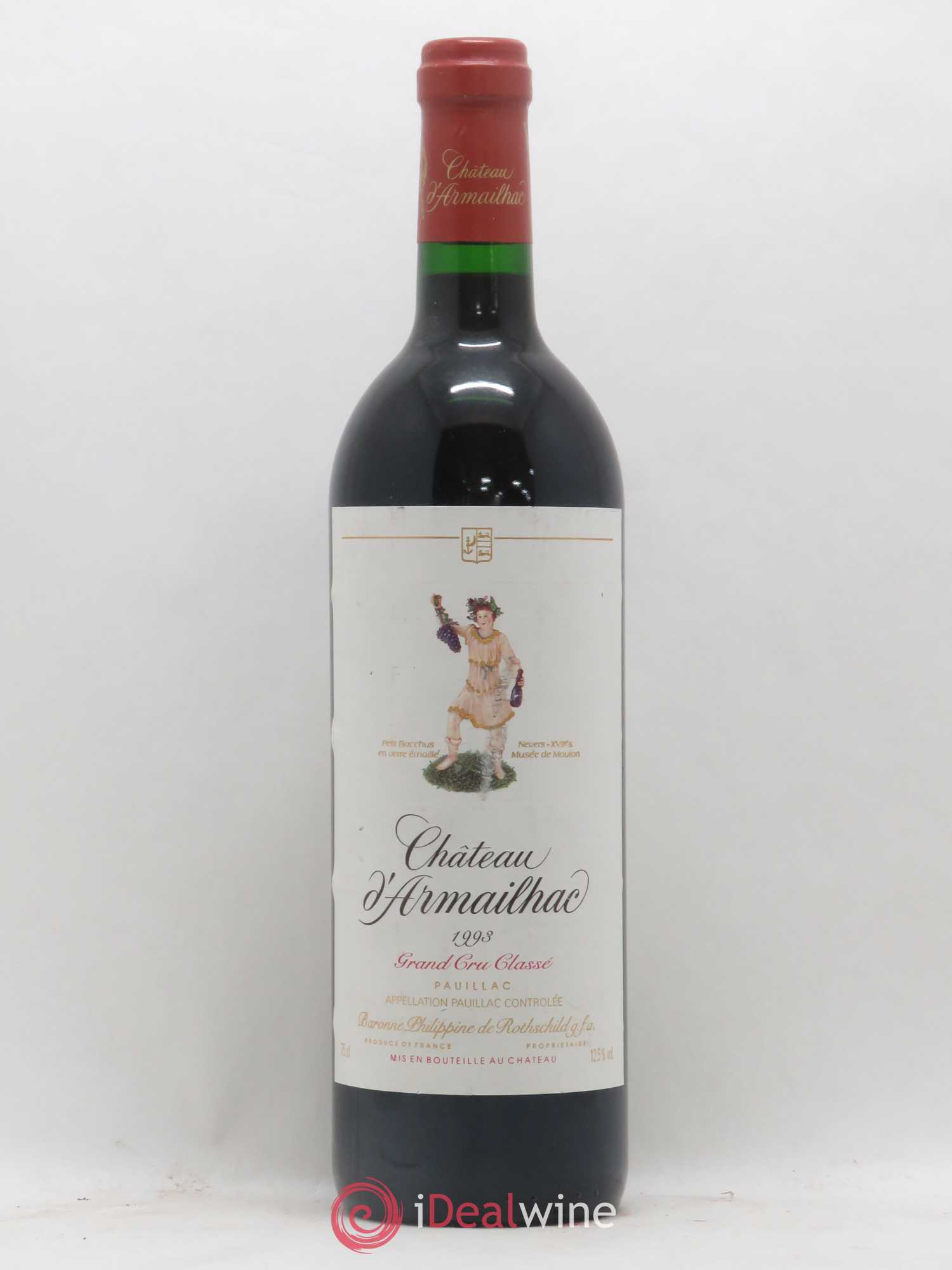 Château d' Armailhac - Mouton Baron(ne) Philippe 5ème Grand Cru Classé 1993 - Lot de 1 bouteille - 0
