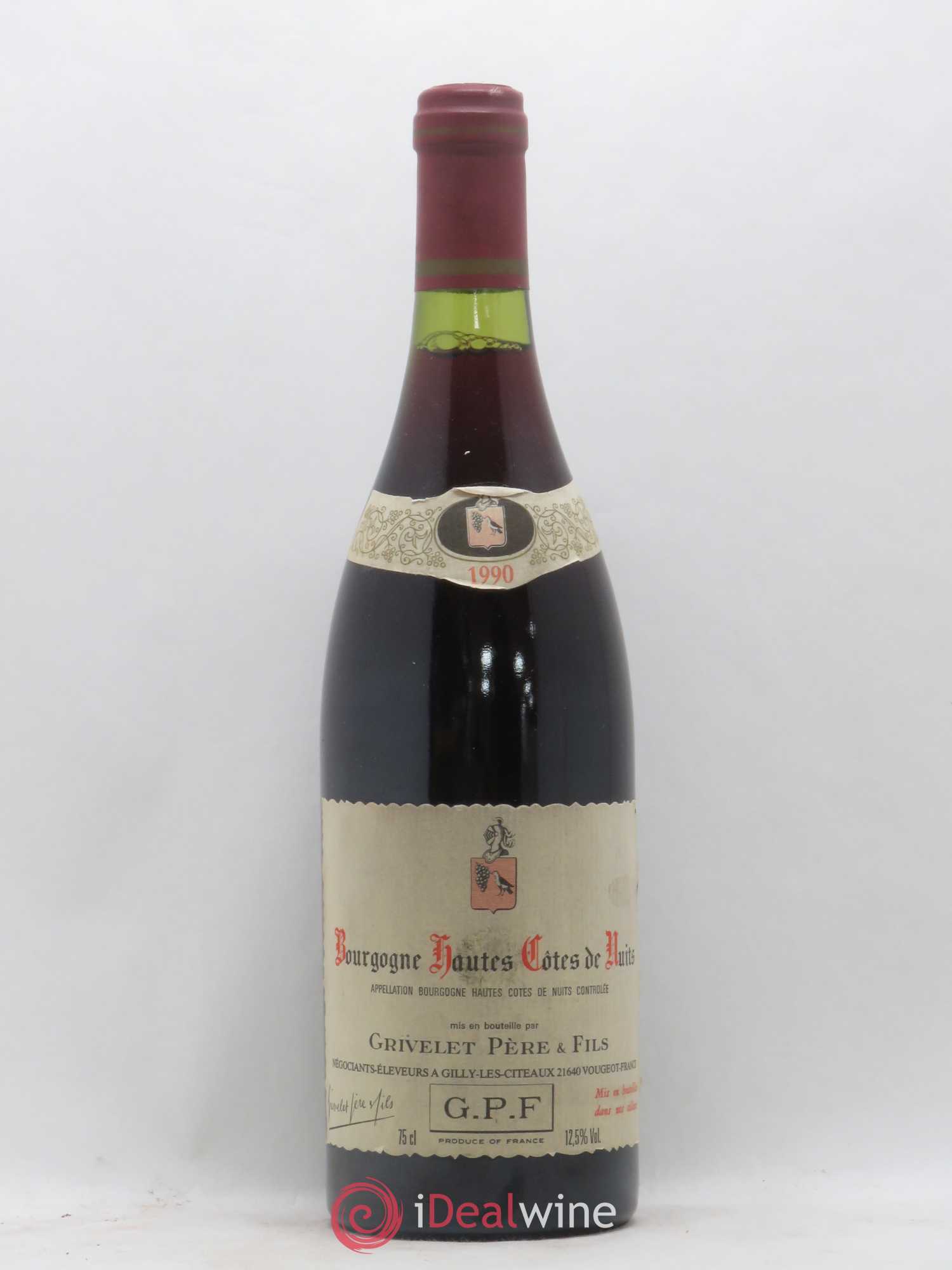 Hautes-Côtes de Nuits Domaine Grivelet 1990 - Posten von 1 Flasche - 0