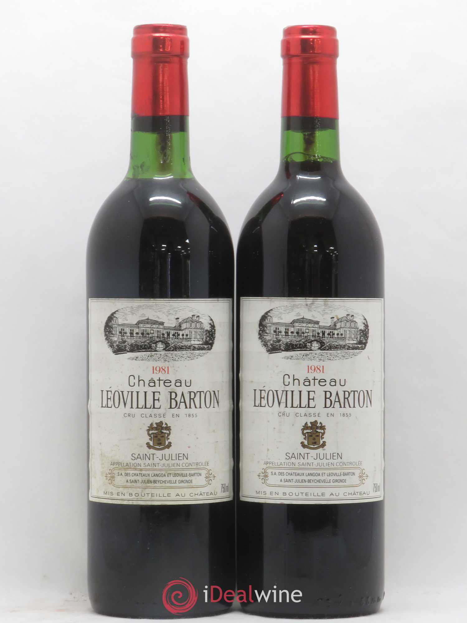 Château Léoville Barton 2ème Grand Cru Classé 1981 - Lot de 2 bouteilles - 0