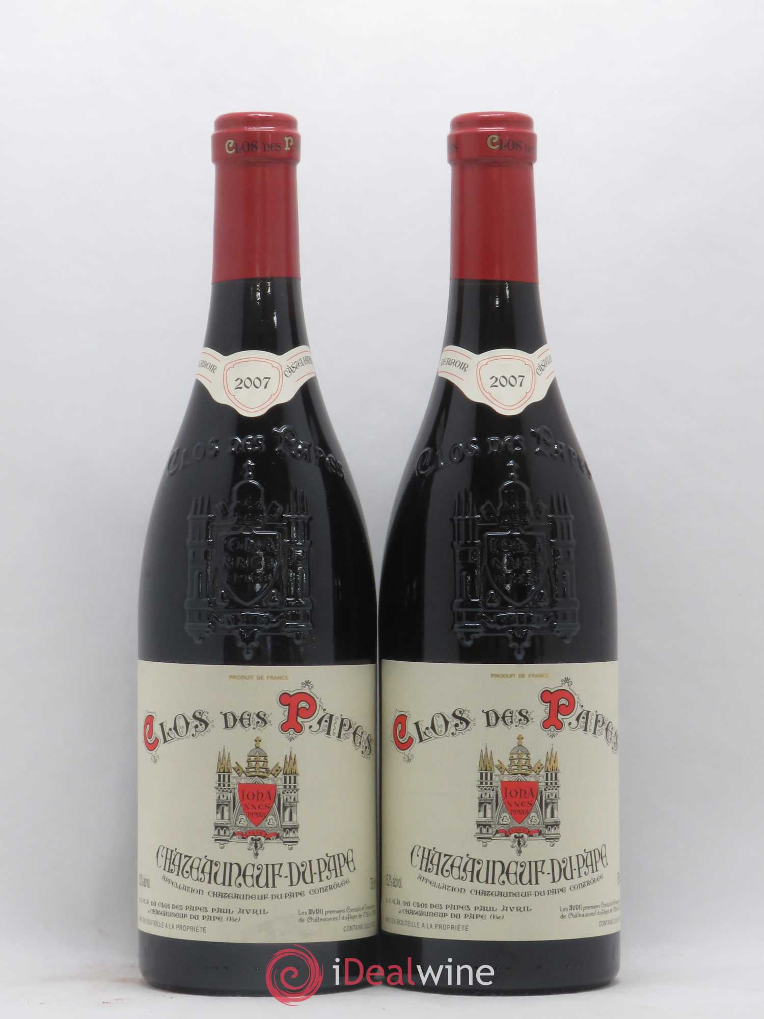 Châteauneuf-du-Pape Clos des Papes - Paul Avril 2007 - Lot de 2 bouteilles - 0
